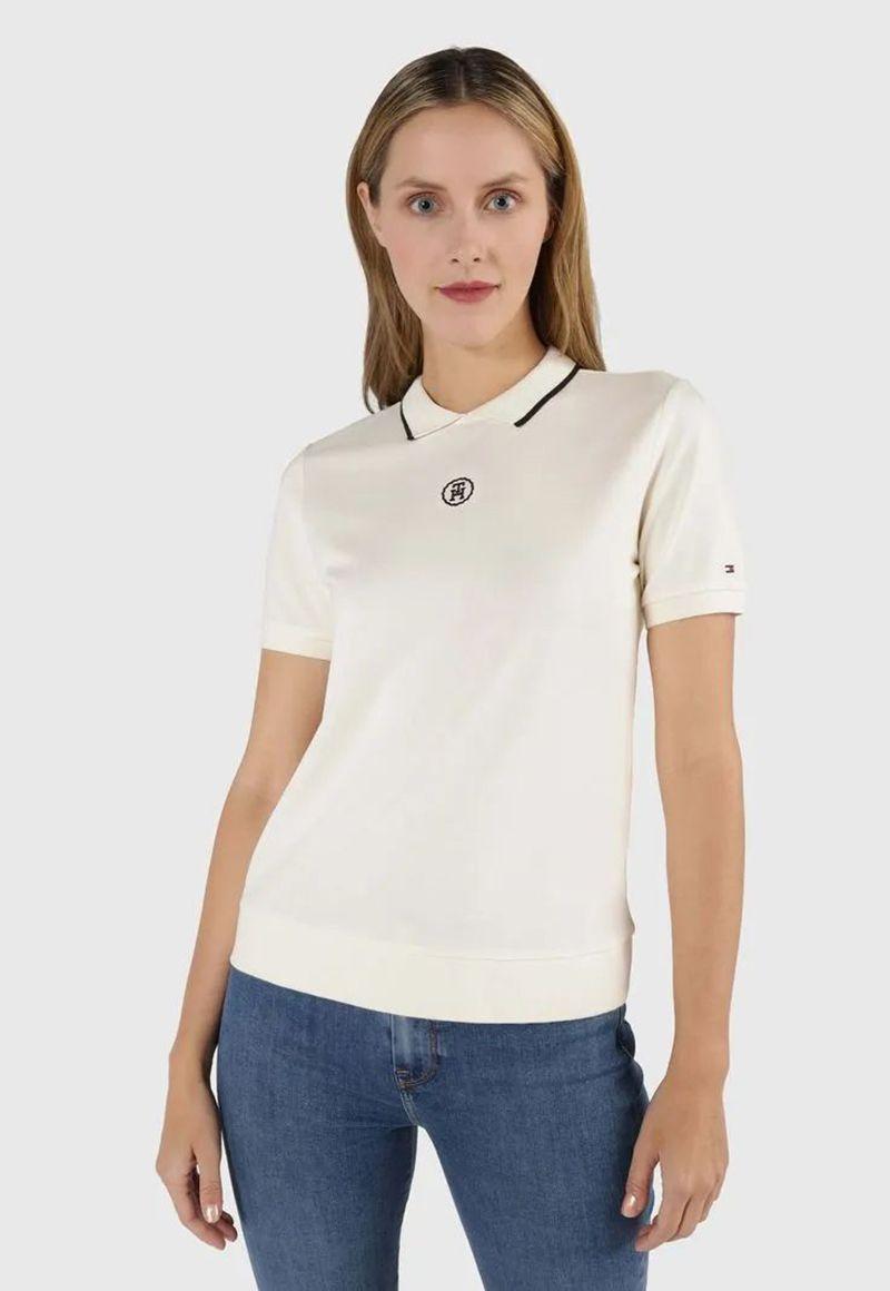 POLO REGULAR FIT  MONOGRAM BLANCO AEF TOMMY HILFIGER-0