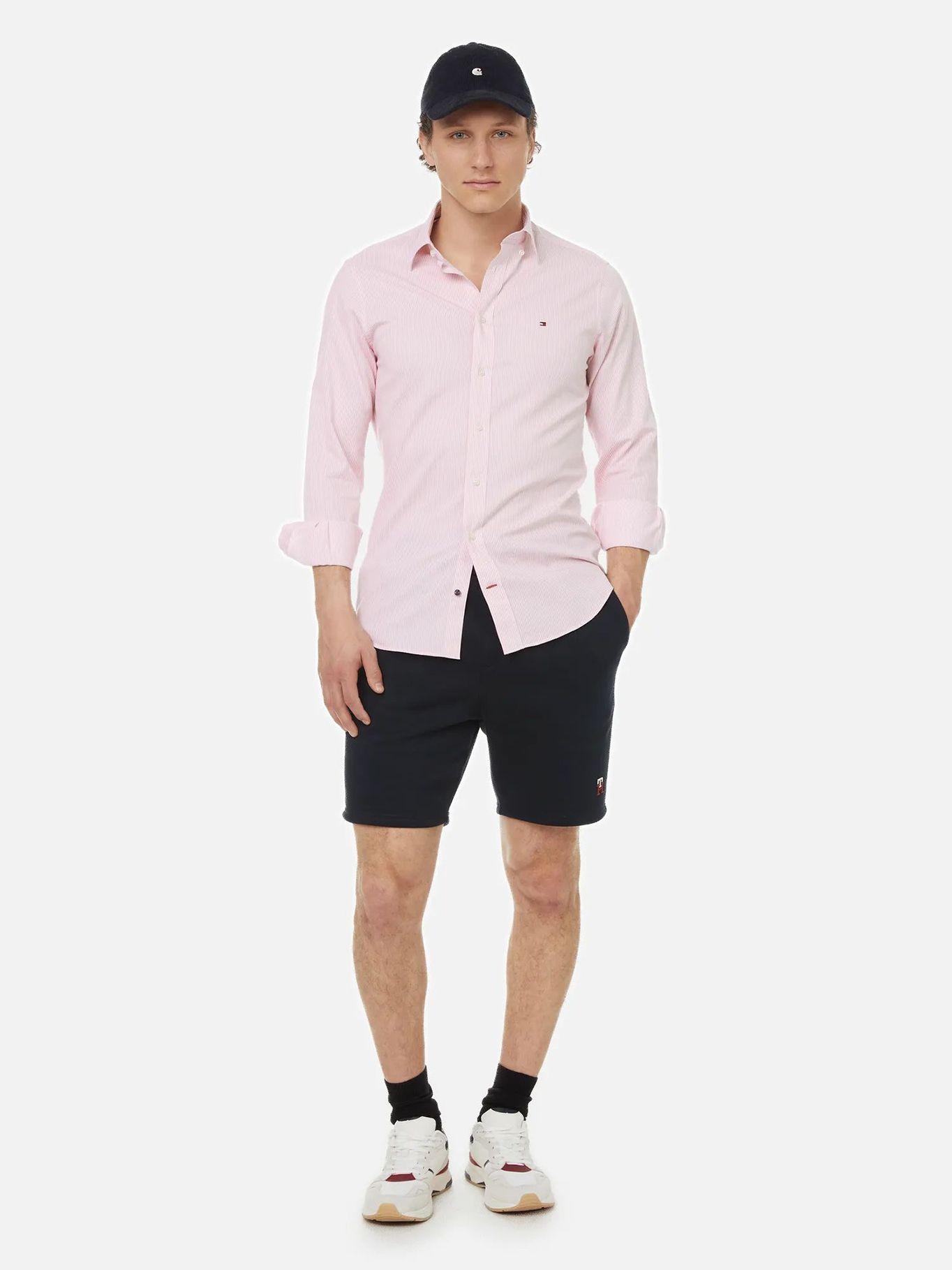 Camisa Oxford Stripe Regular Rosado Tommy Hilfiger-1