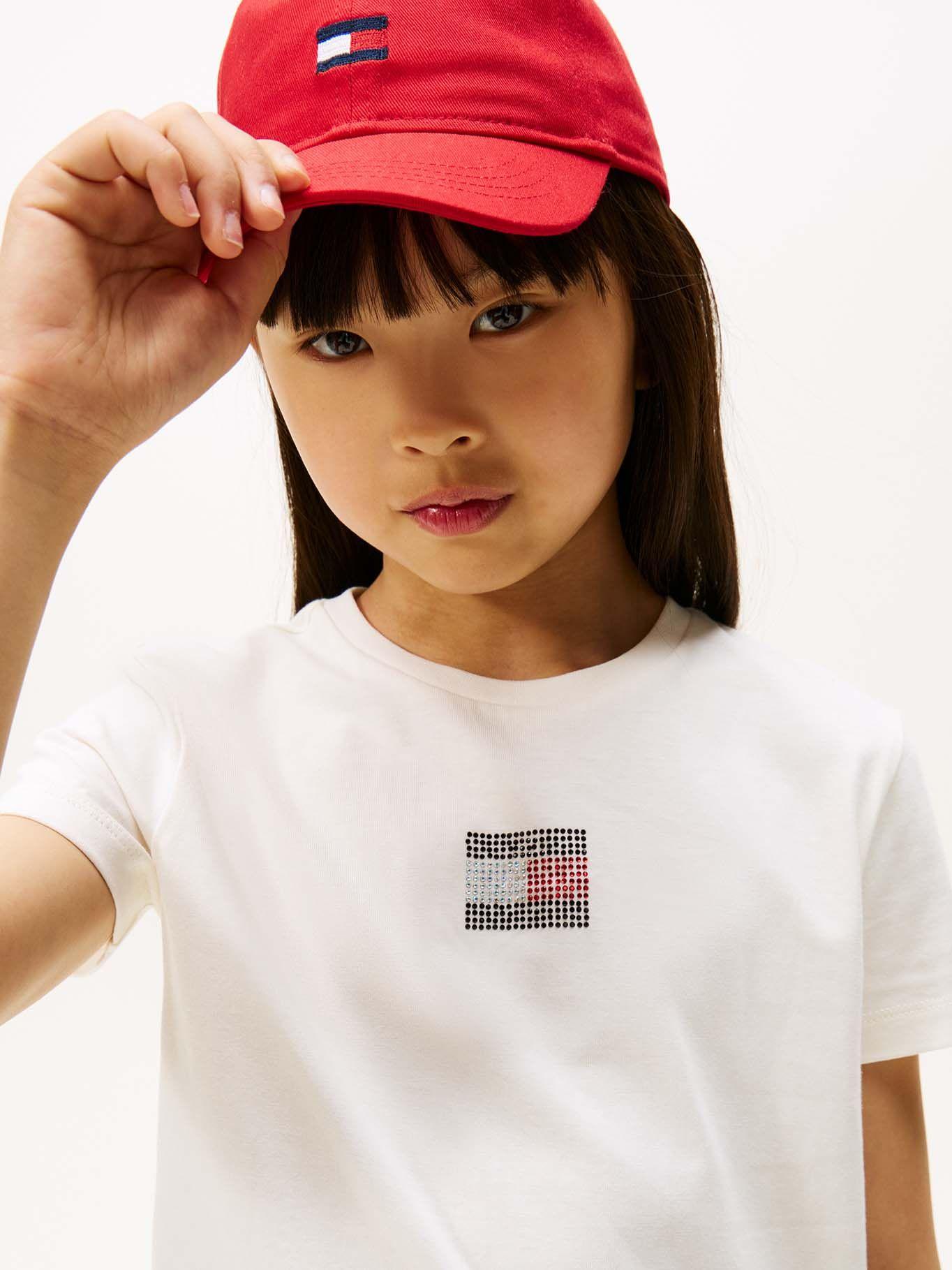 Polera Stone Flag Logo Blanco Tommy Hilfiger-3