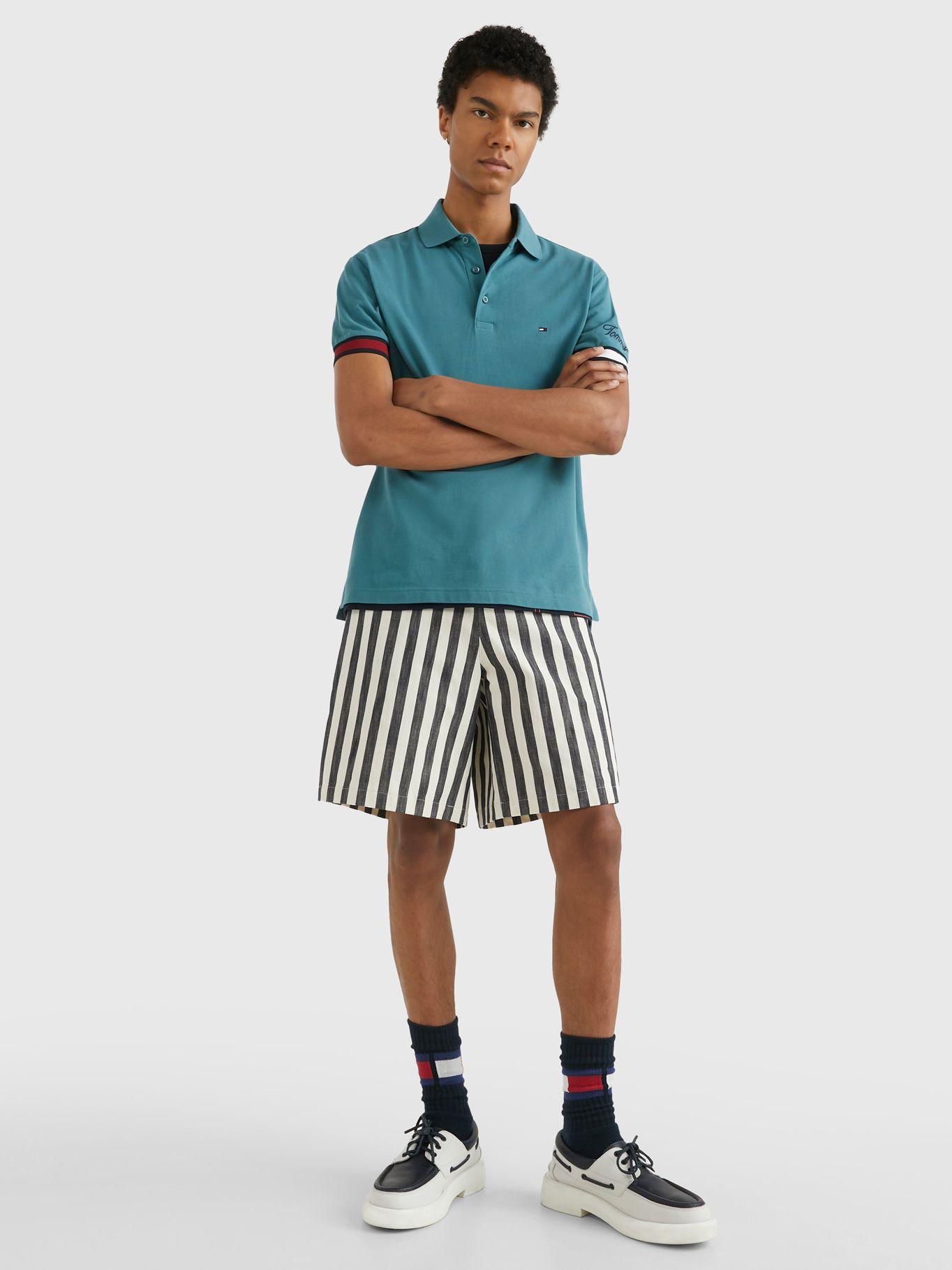 Polo Flag Logo Slim Fit Verde Tommy Hilfiger-1
