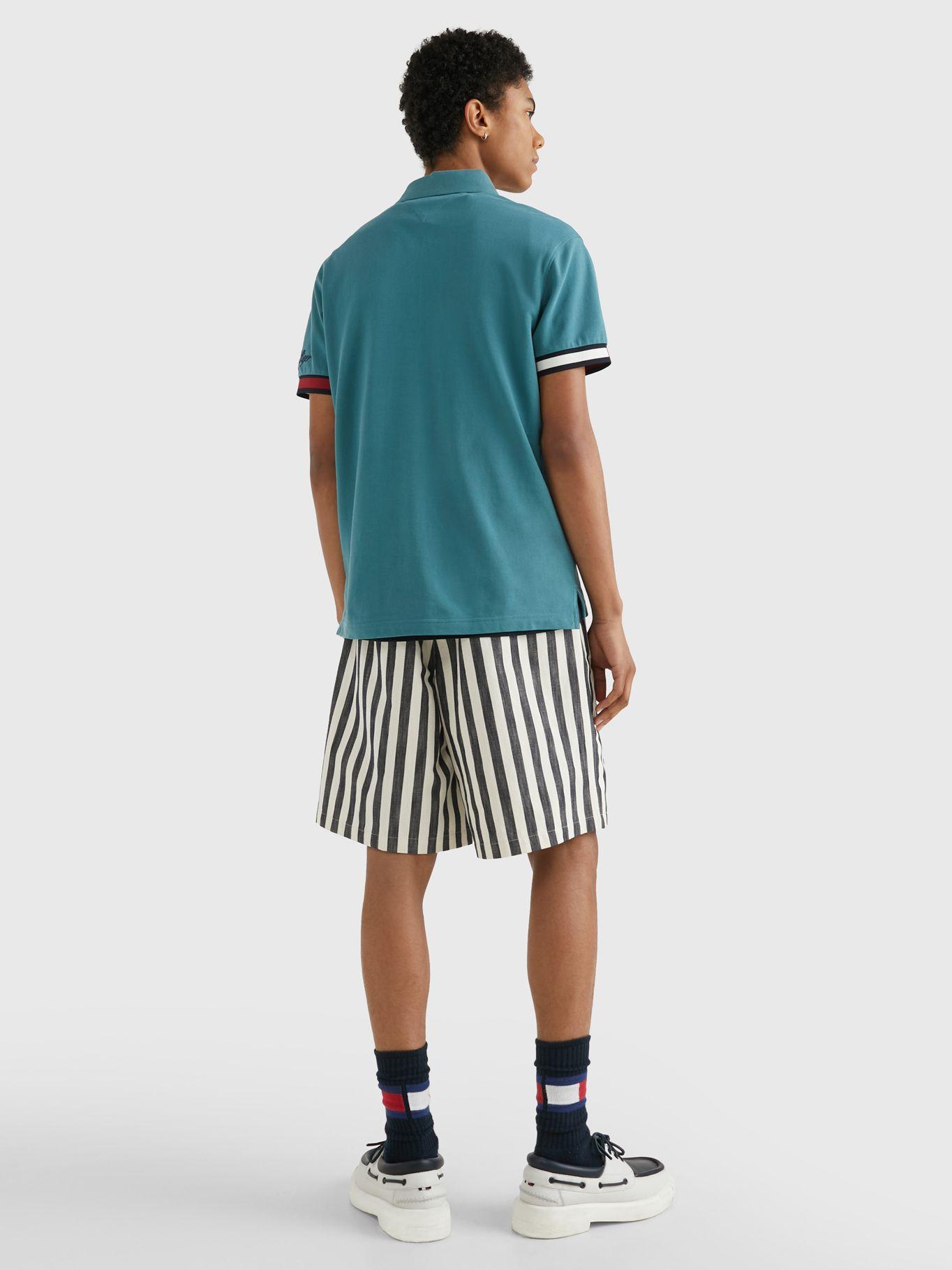 Polo Flag Logo Slim Fit Verde Tommy Hilfiger-2