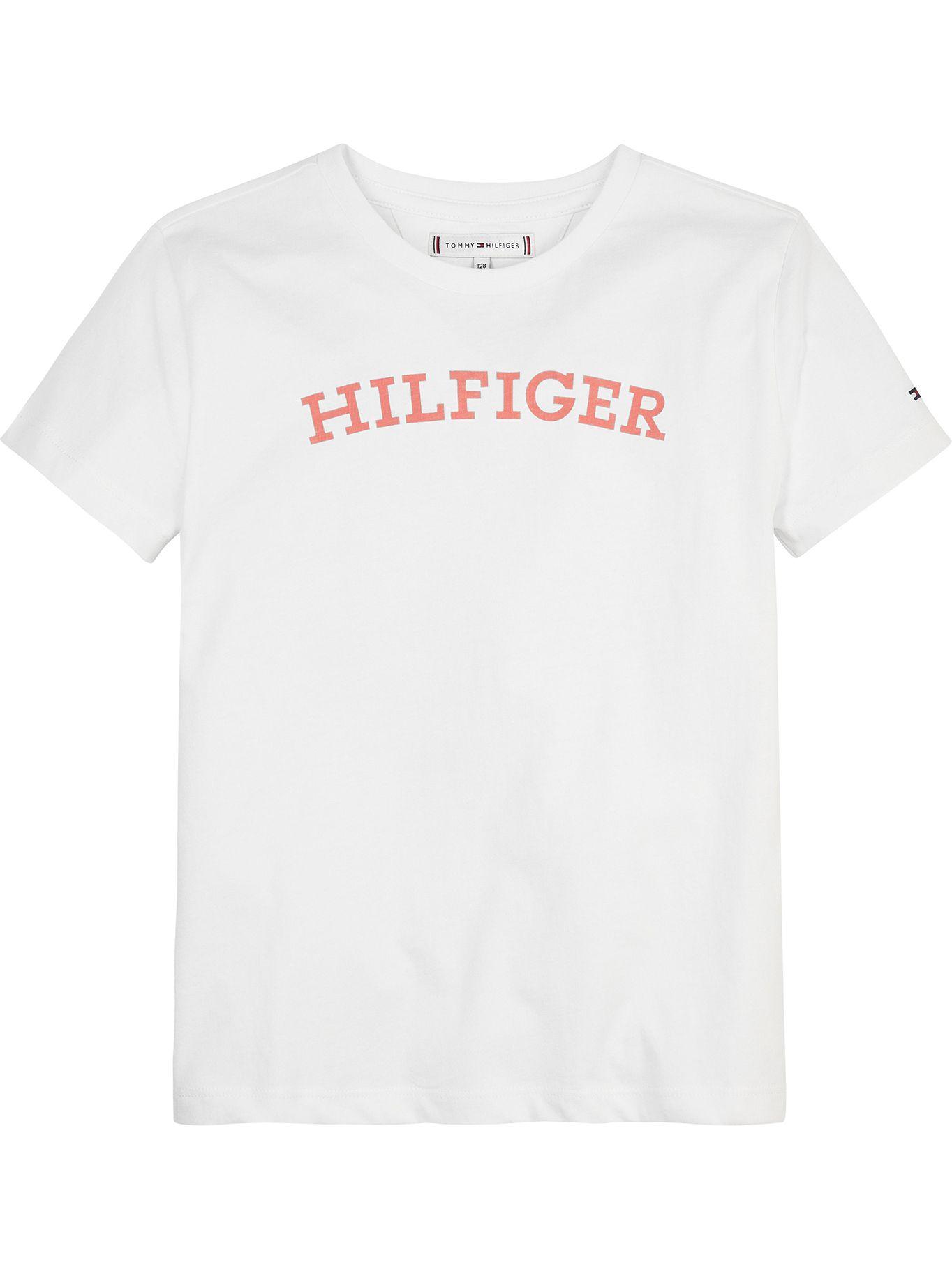 Polera De Niña Con Logo Monotype Blanco Tommy Hilfiger-0