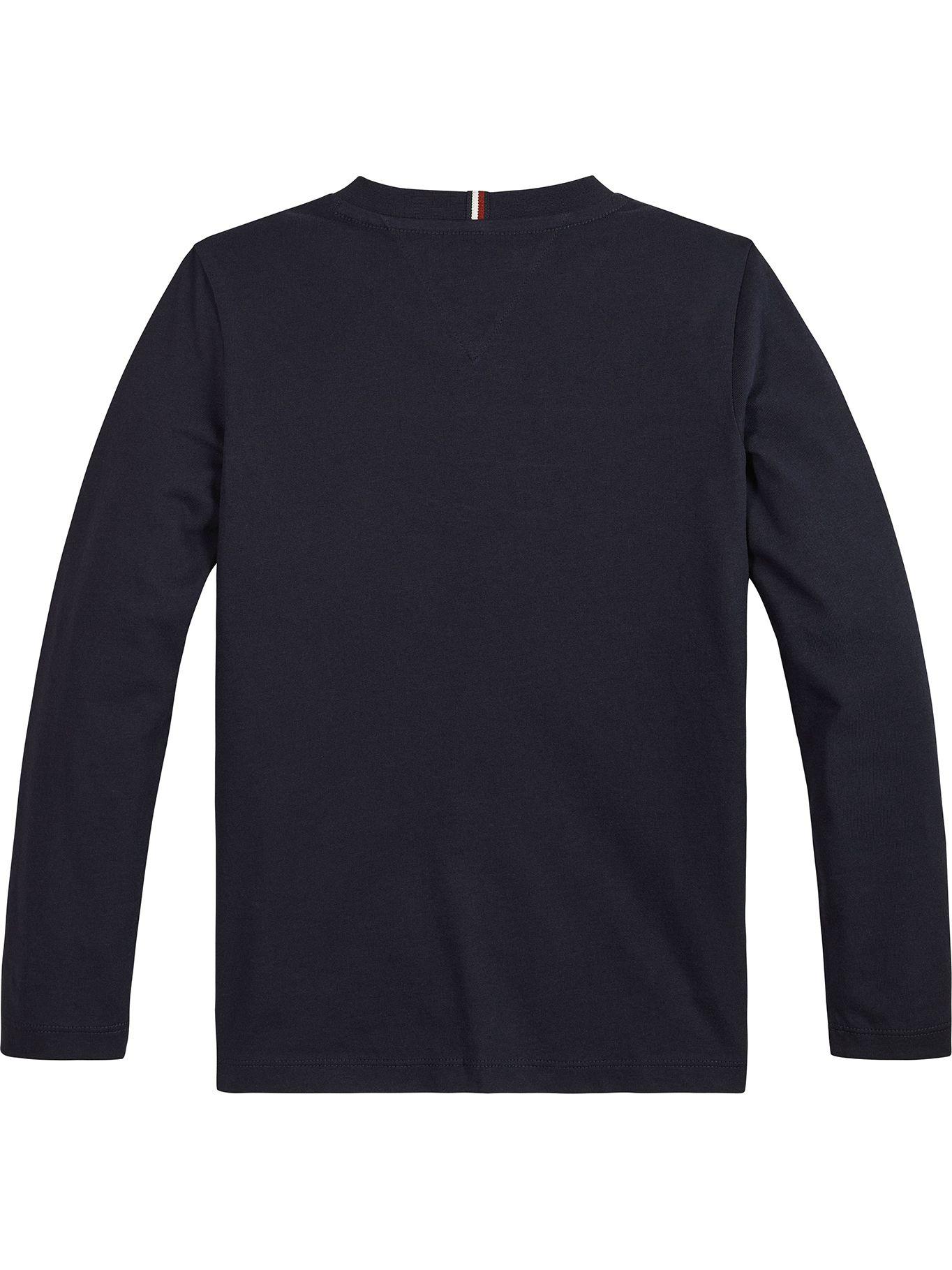 Polera De Niño Flag Rib Insert Azul Tommy Hilfiger-1