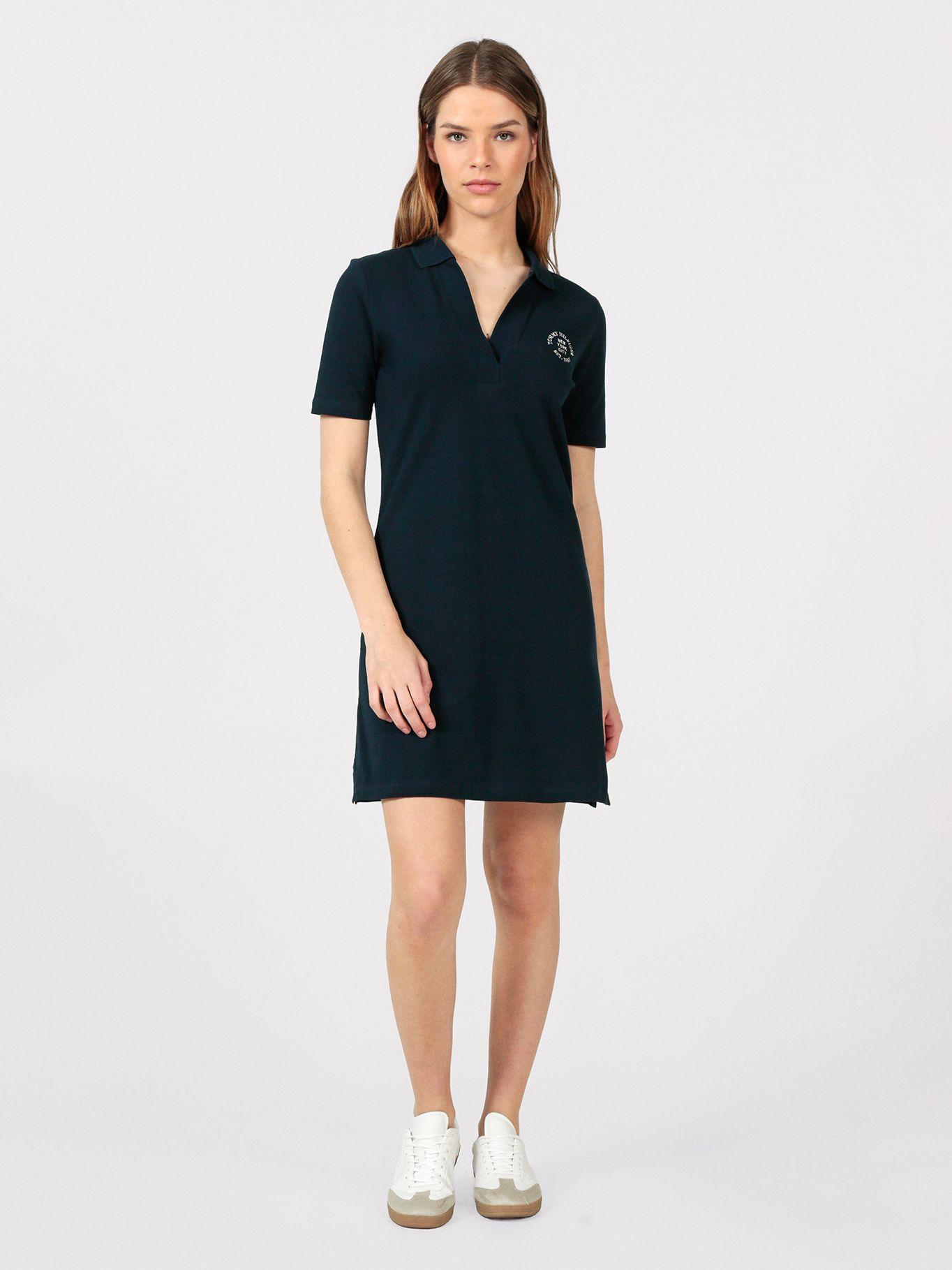Vestido Polo Con Logo Azul Tommy Hilfiger-1