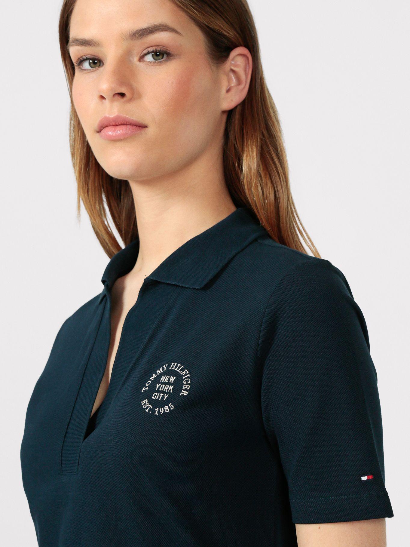 Vestido Polo Con Logo Azul Tommy Hilfiger-4