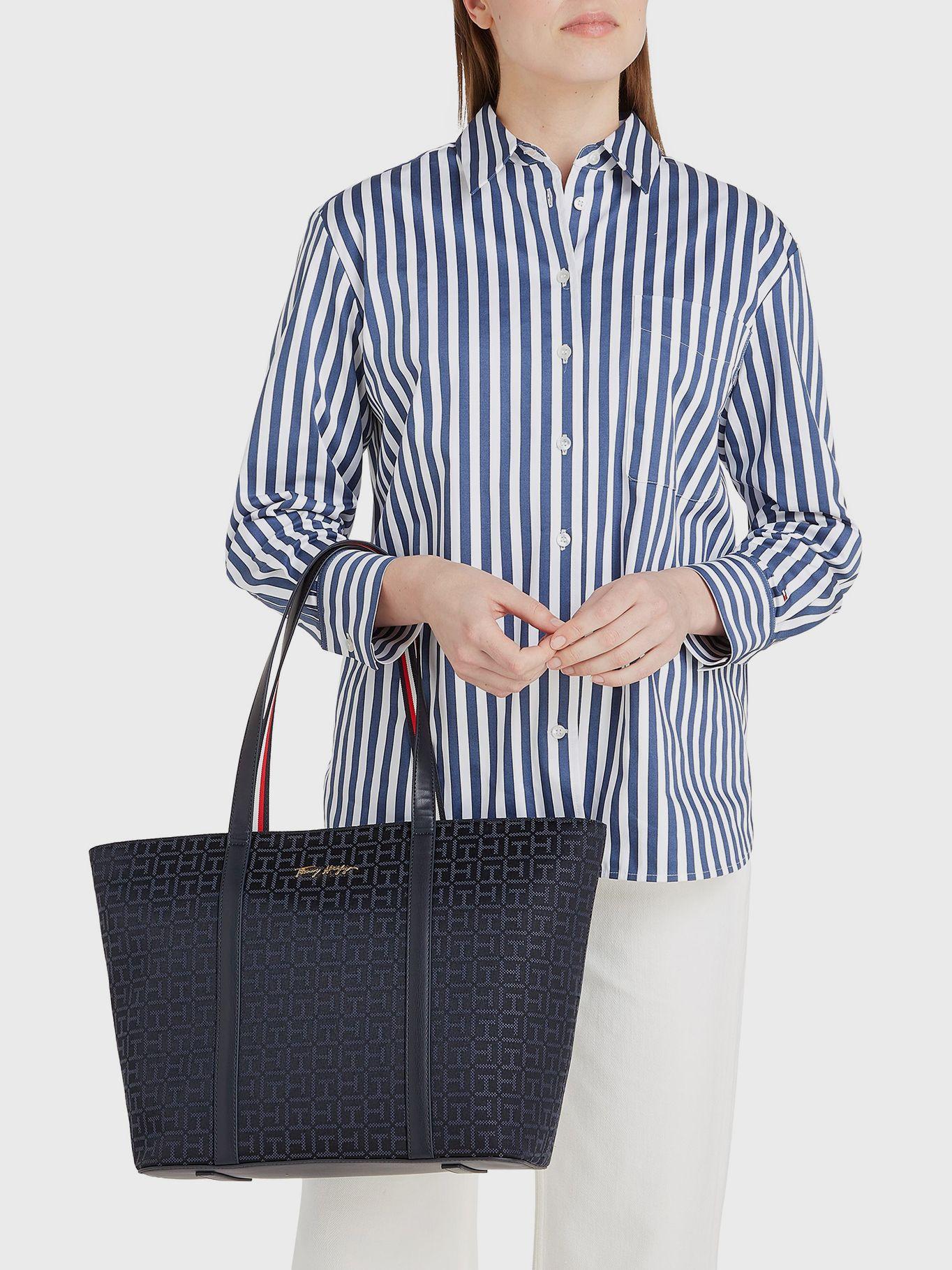 Tote Im Latam Jacquard Azul Tommy Hilfiger-1