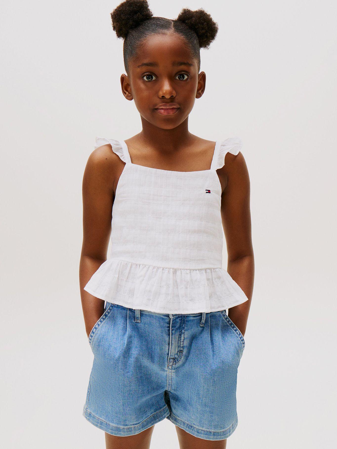 Top Texturizado Con Volantes Blanco Tommy Hilfiger-0