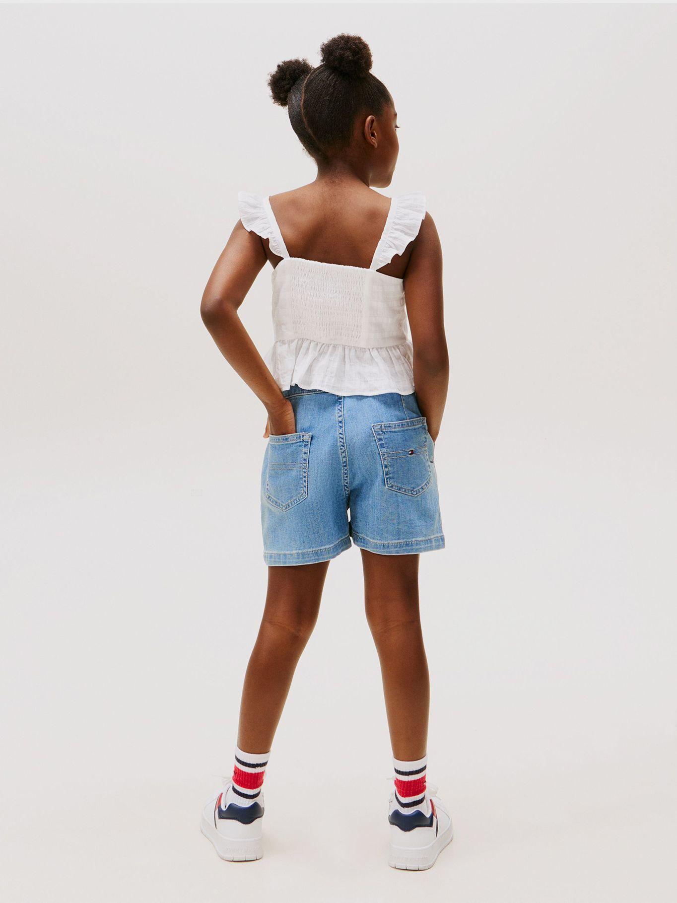 Top Texturizado Con Volantes Blanco Tommy Hilfiger-2