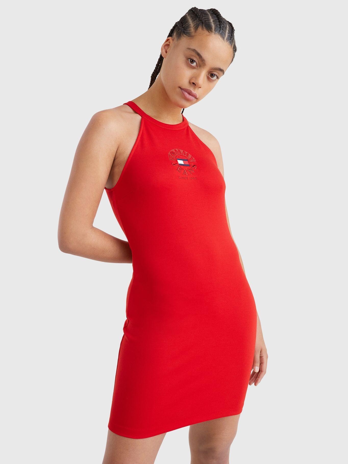Vestido Con Espalda Deportiva Rojo Tommy Hilfiger-0