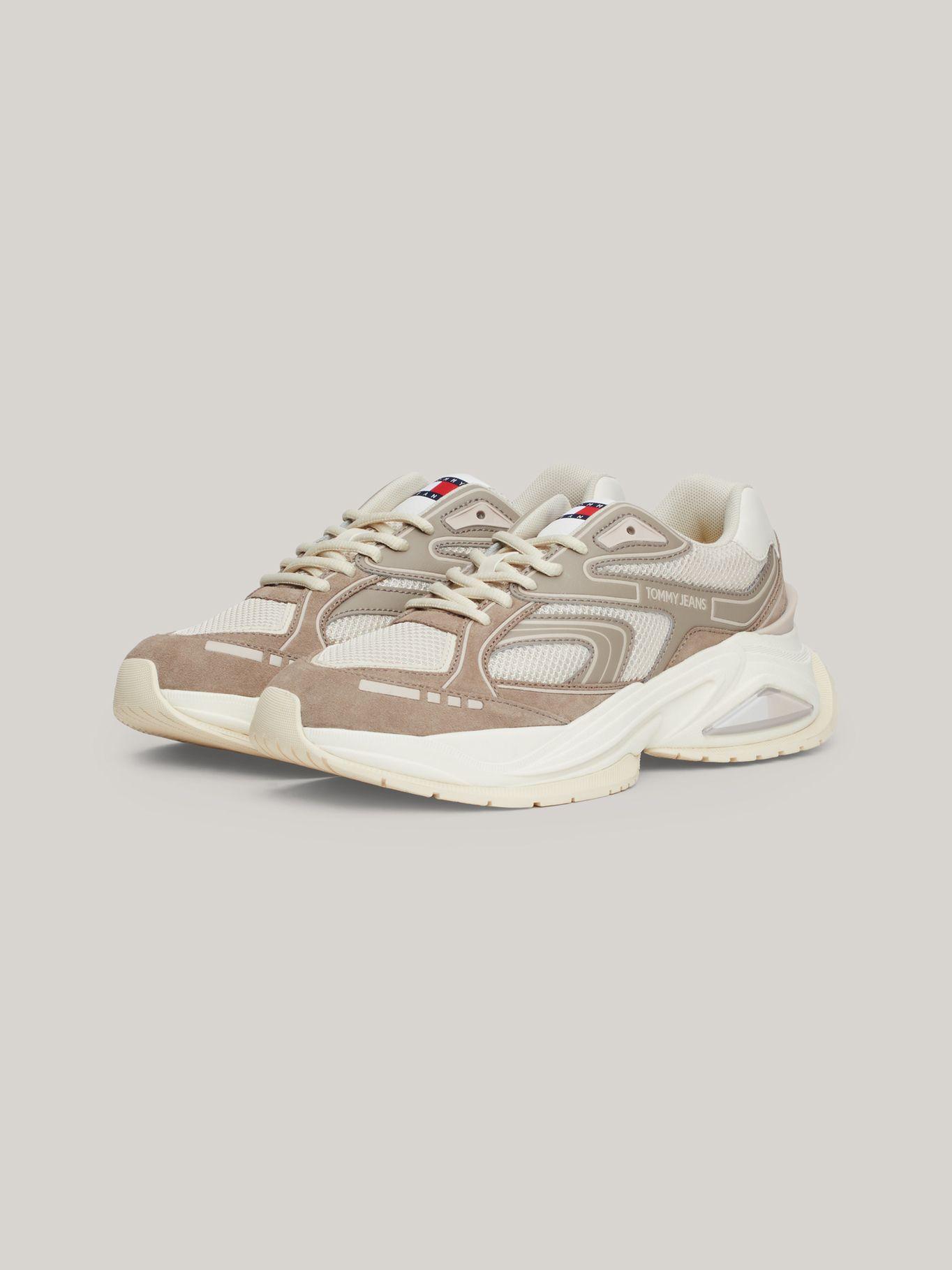 Zapatillas De Cuero Trendy Runner Beige Tommy Hilfiger-0