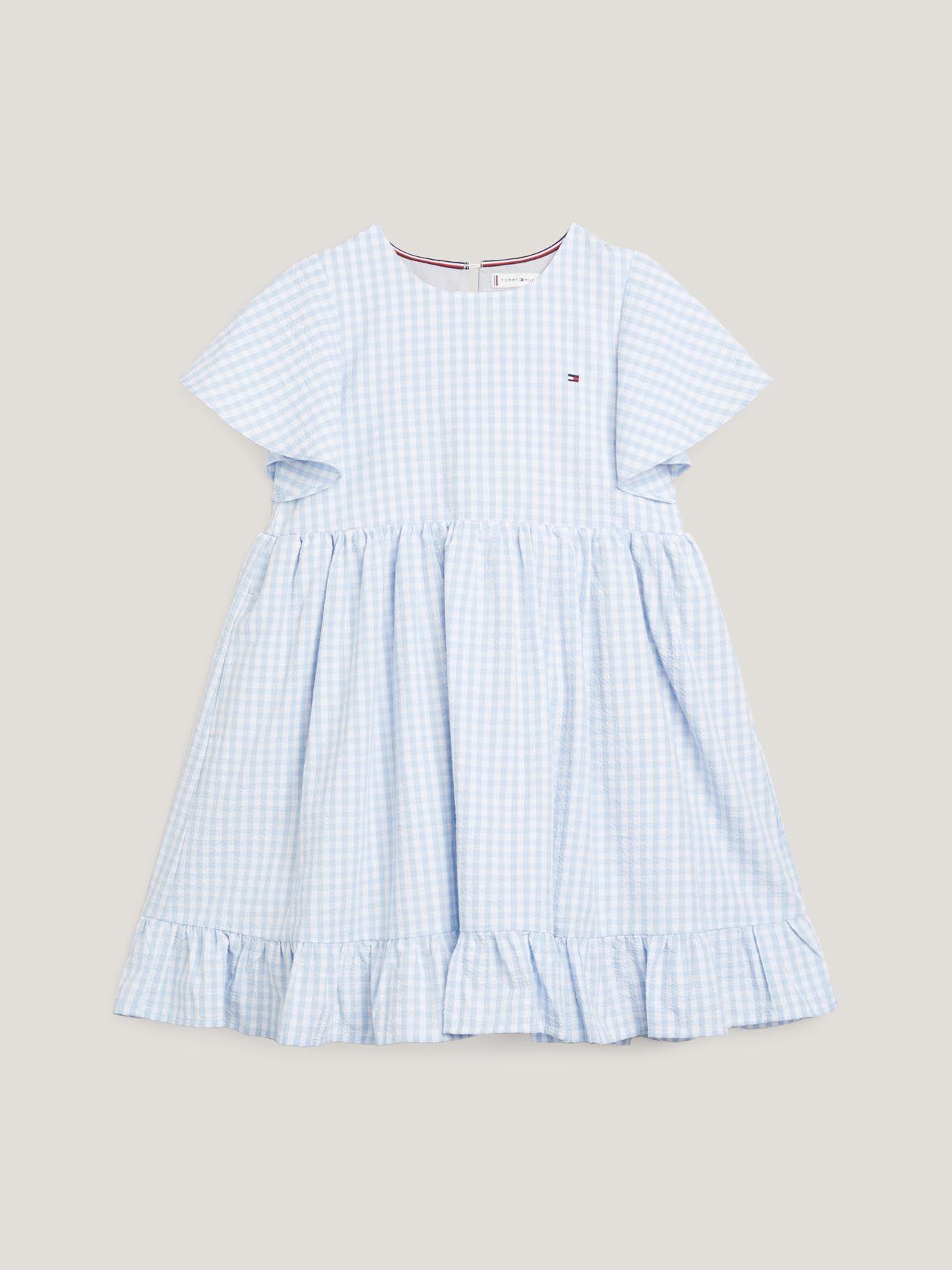 Vestido A De Cuadros Vichy Celeste Tommy Hilfiger-4