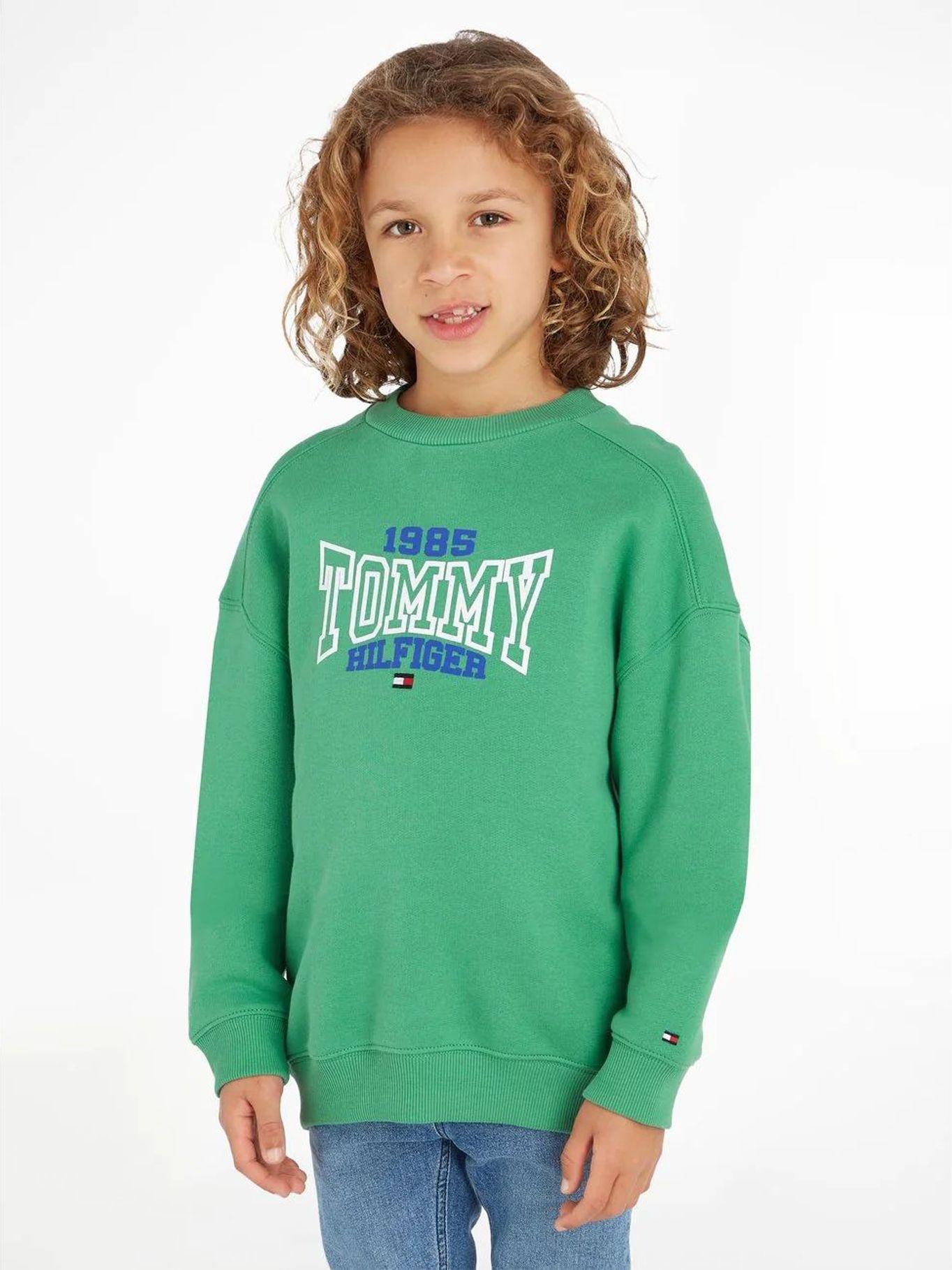Polerón Con Logo Varsity Verde Tommy Hilfiger-0