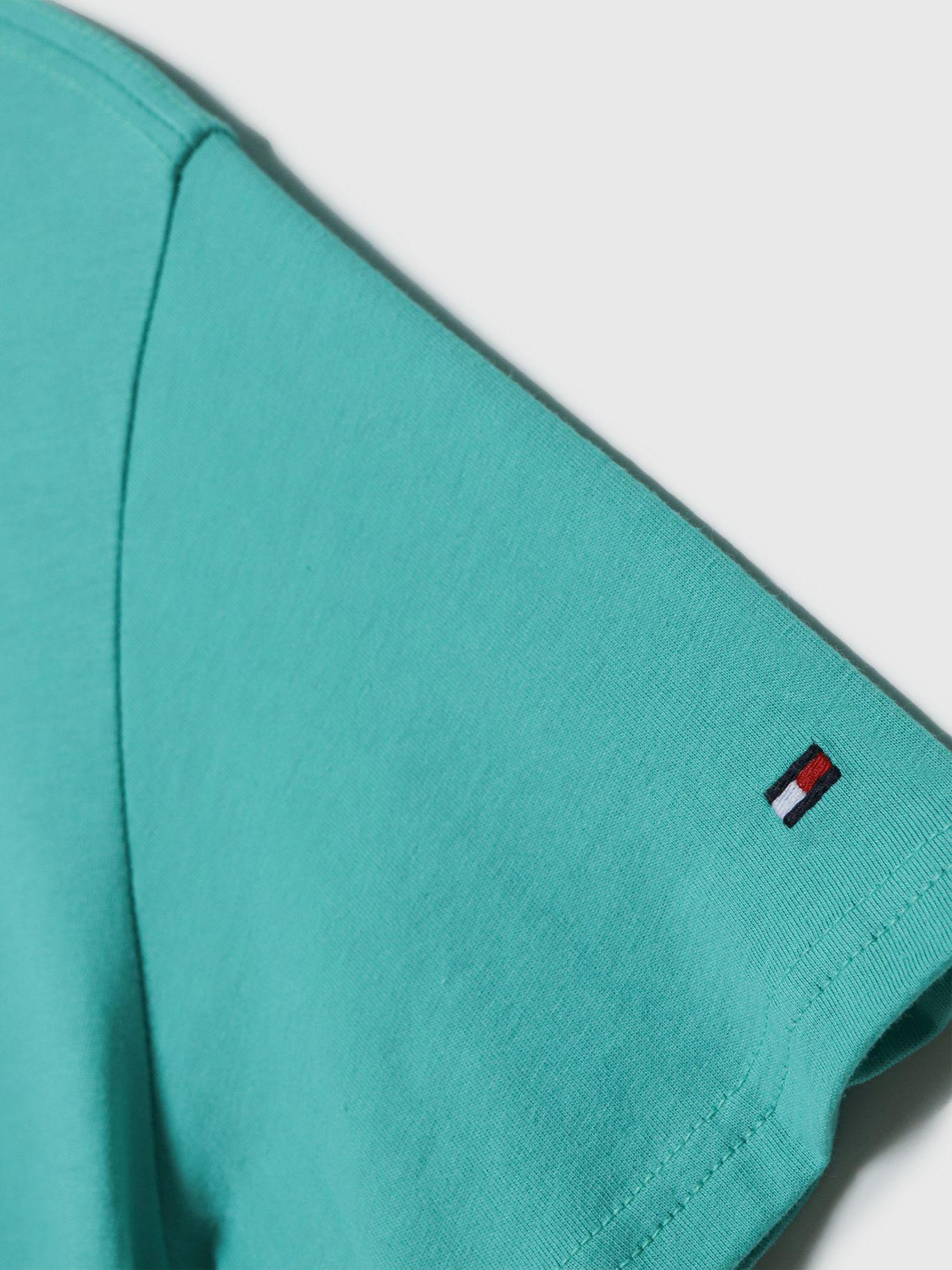 Polera Con Logo Vertical Verde Tommy Hilfiger-2