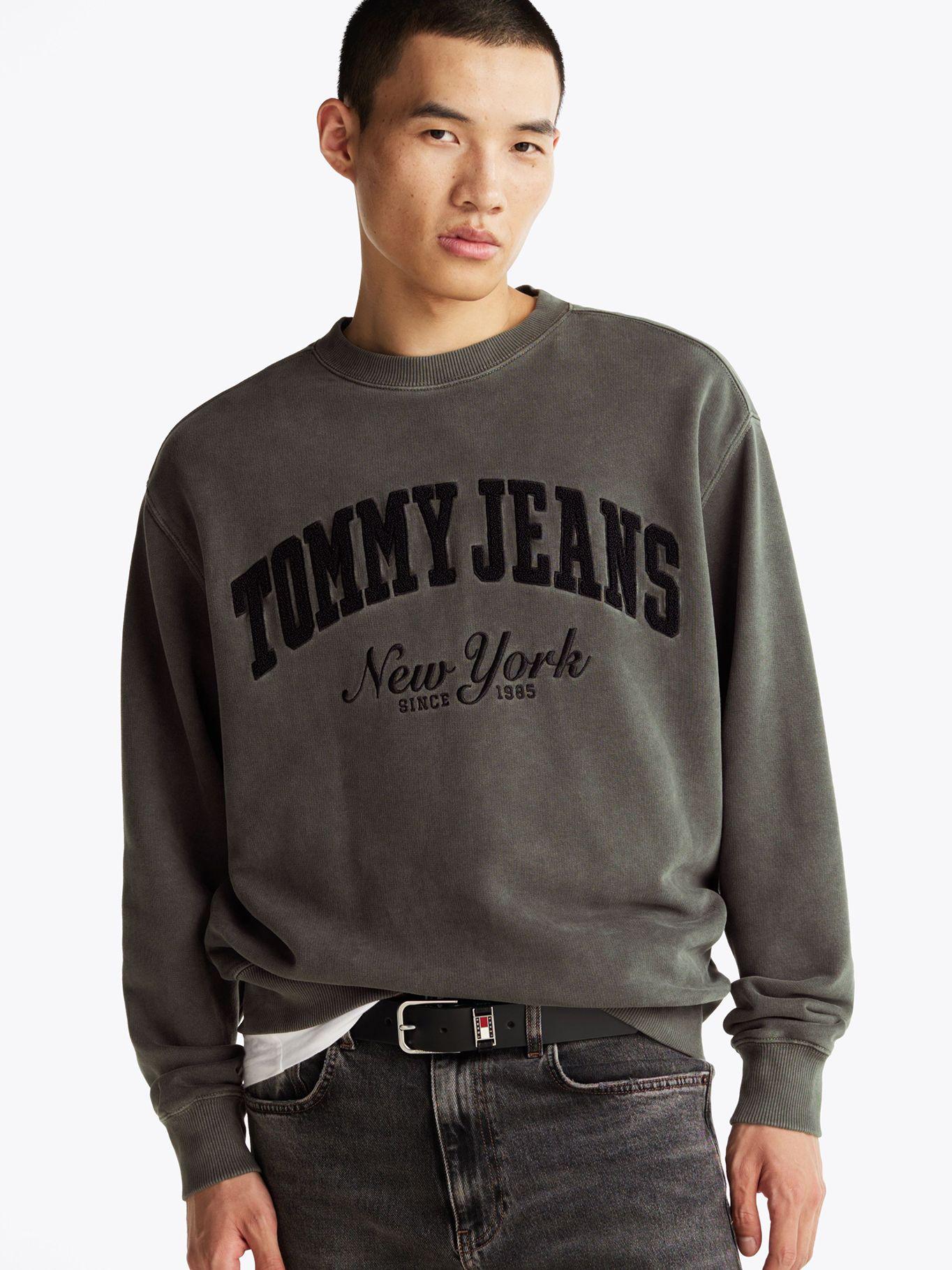 Polerón Relaxed Con Efecto Lavado Negro Tommy Jeans-0