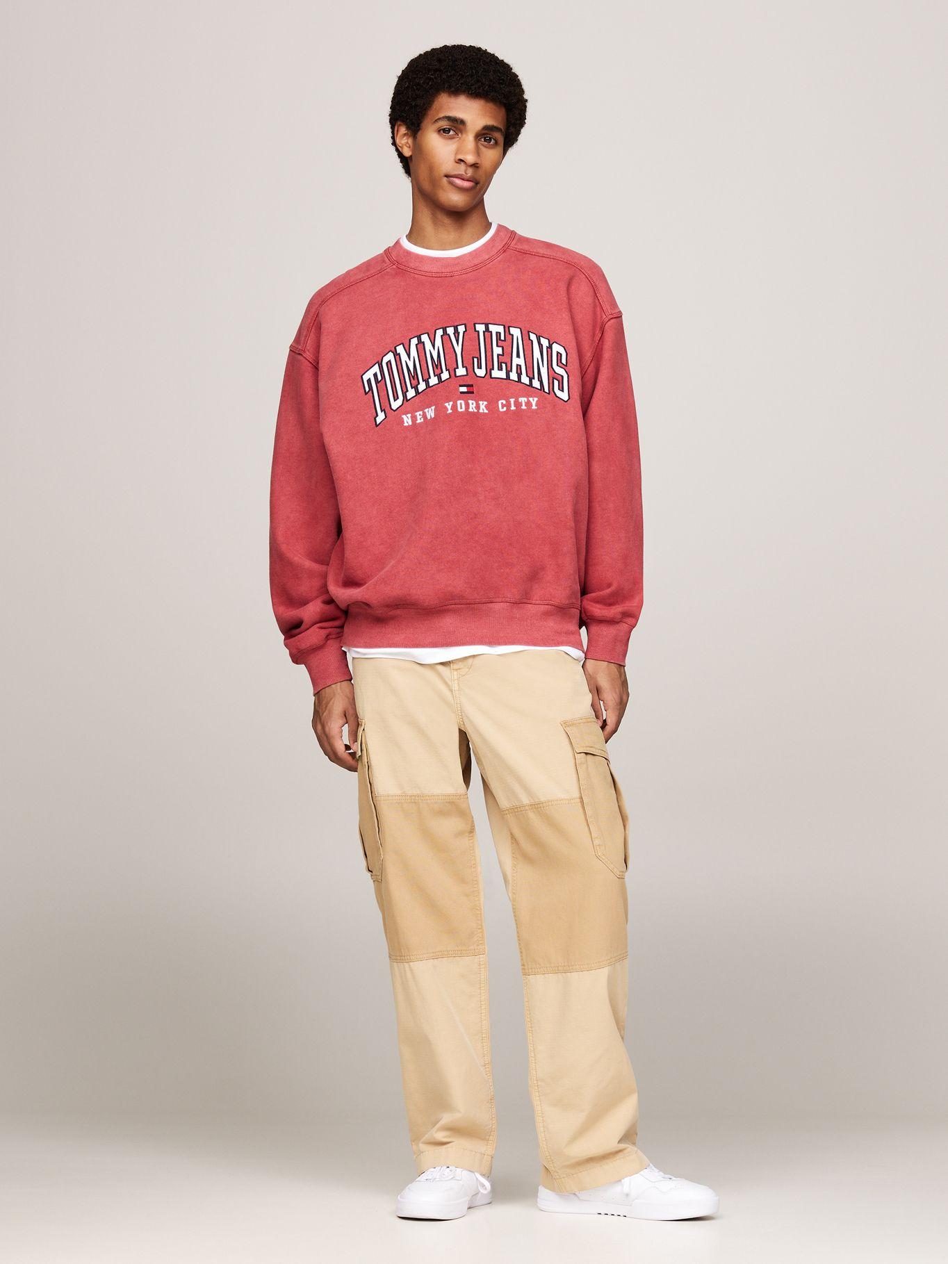 Polerón Relaxed Varsity Lavado IT Rosado Tommy Hilfiger-1