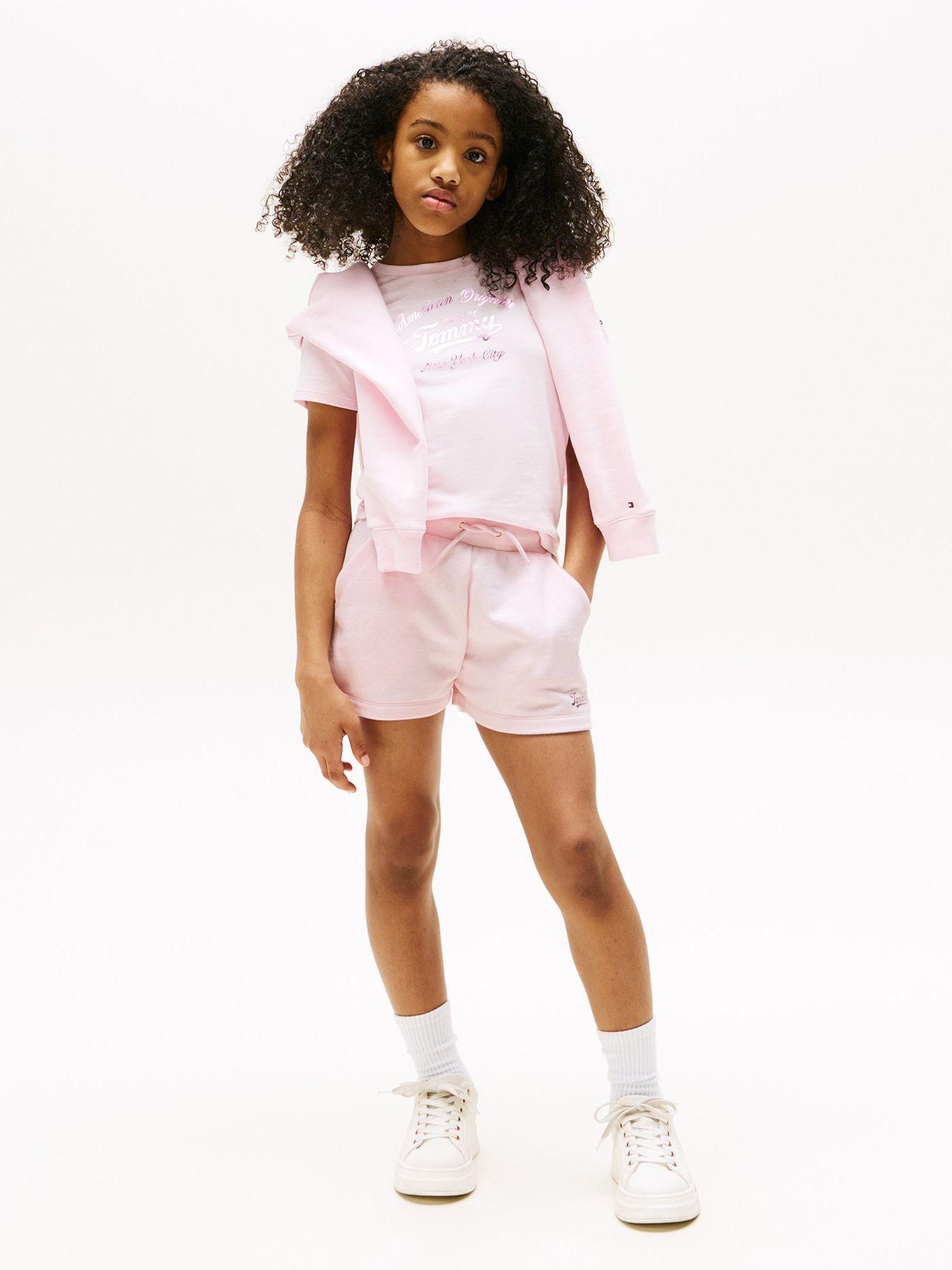 Short Con Logo Script Rosado Tommy Hilfiger-0