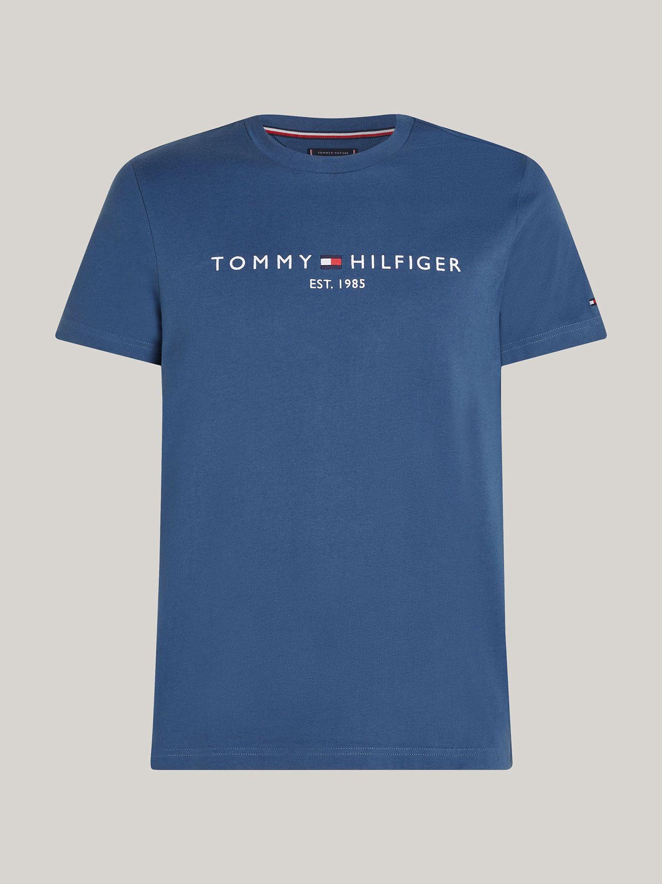 Polera Organic Cotton de Logo Slim Azul Tommy Hilfiger-4