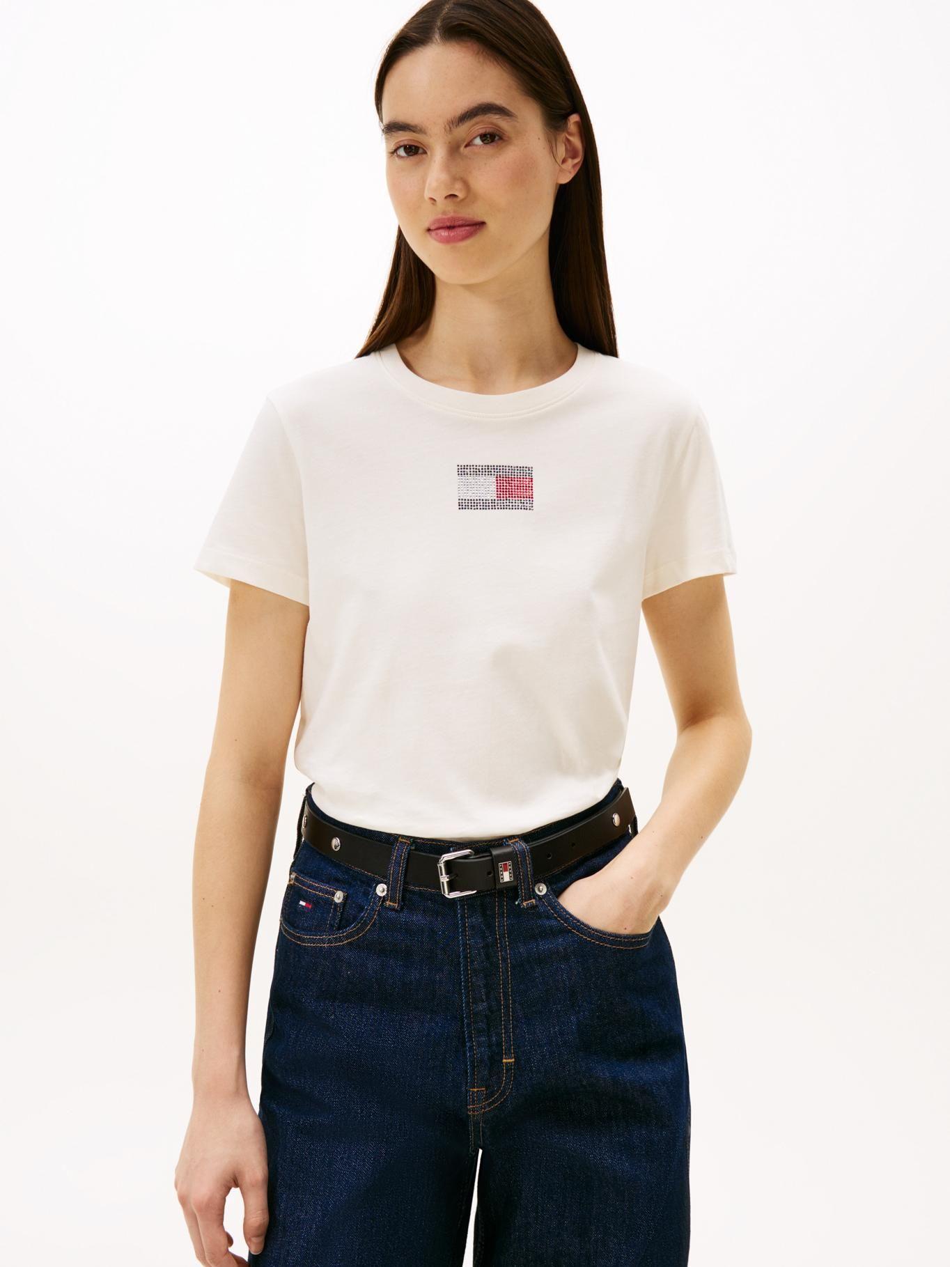 Polera  Con Logo Refular Fit Blanco Tommy Jeans-0