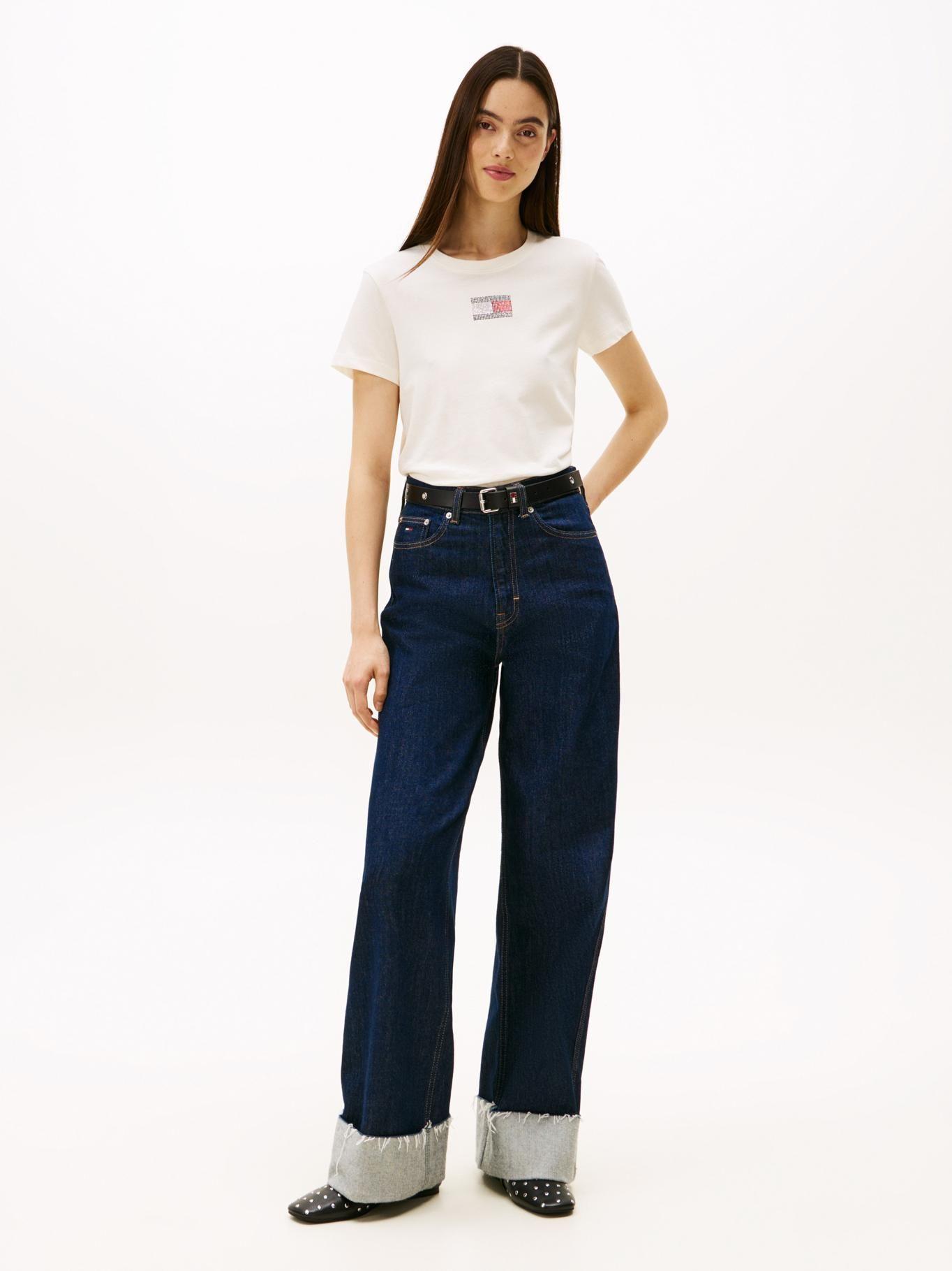 Polera  Con Logo Refular Fit Blanco Tommy Jeans-1