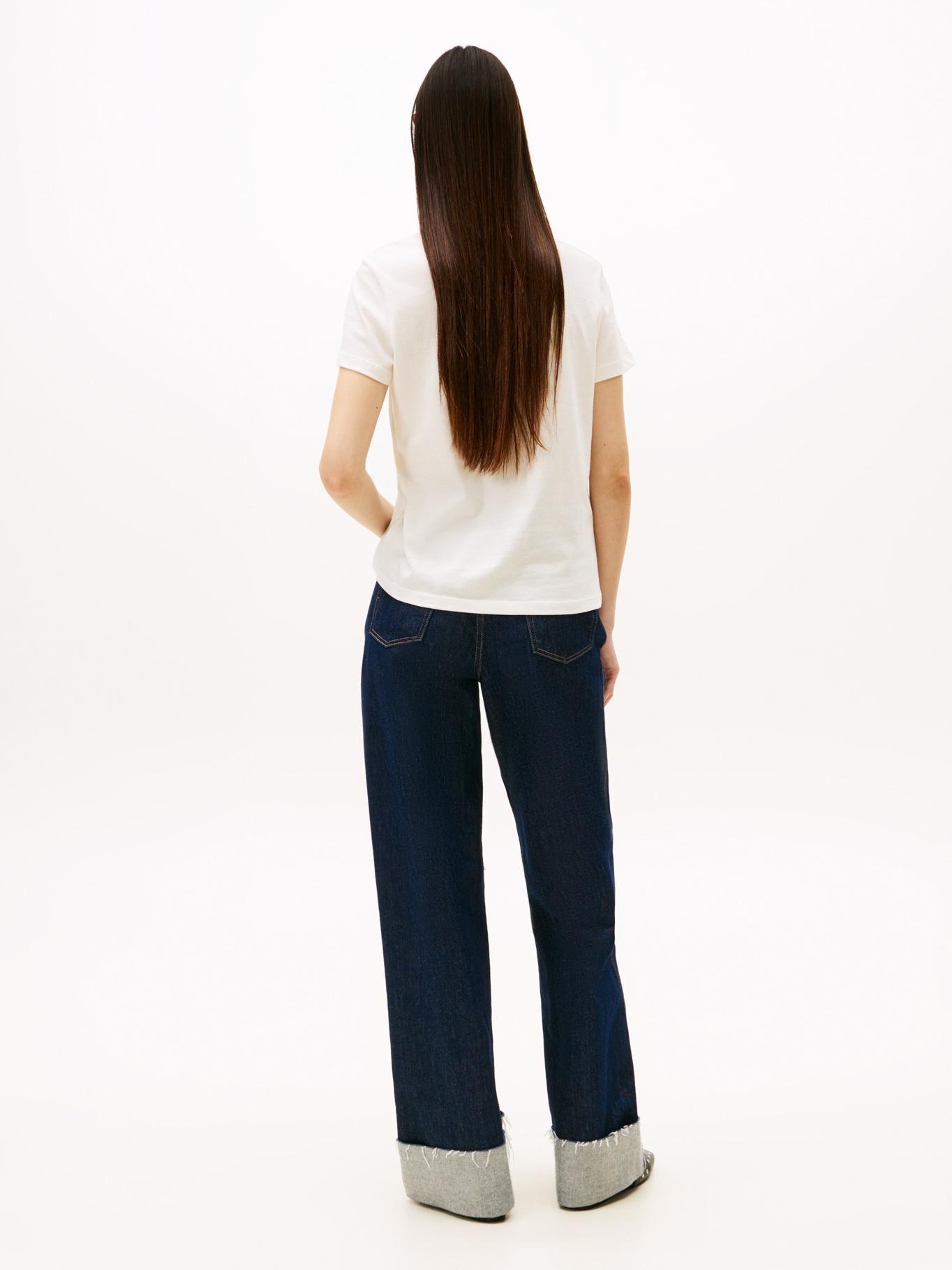 Polera  Con Logo Refular Fit Blanco Tommy Jeans-2