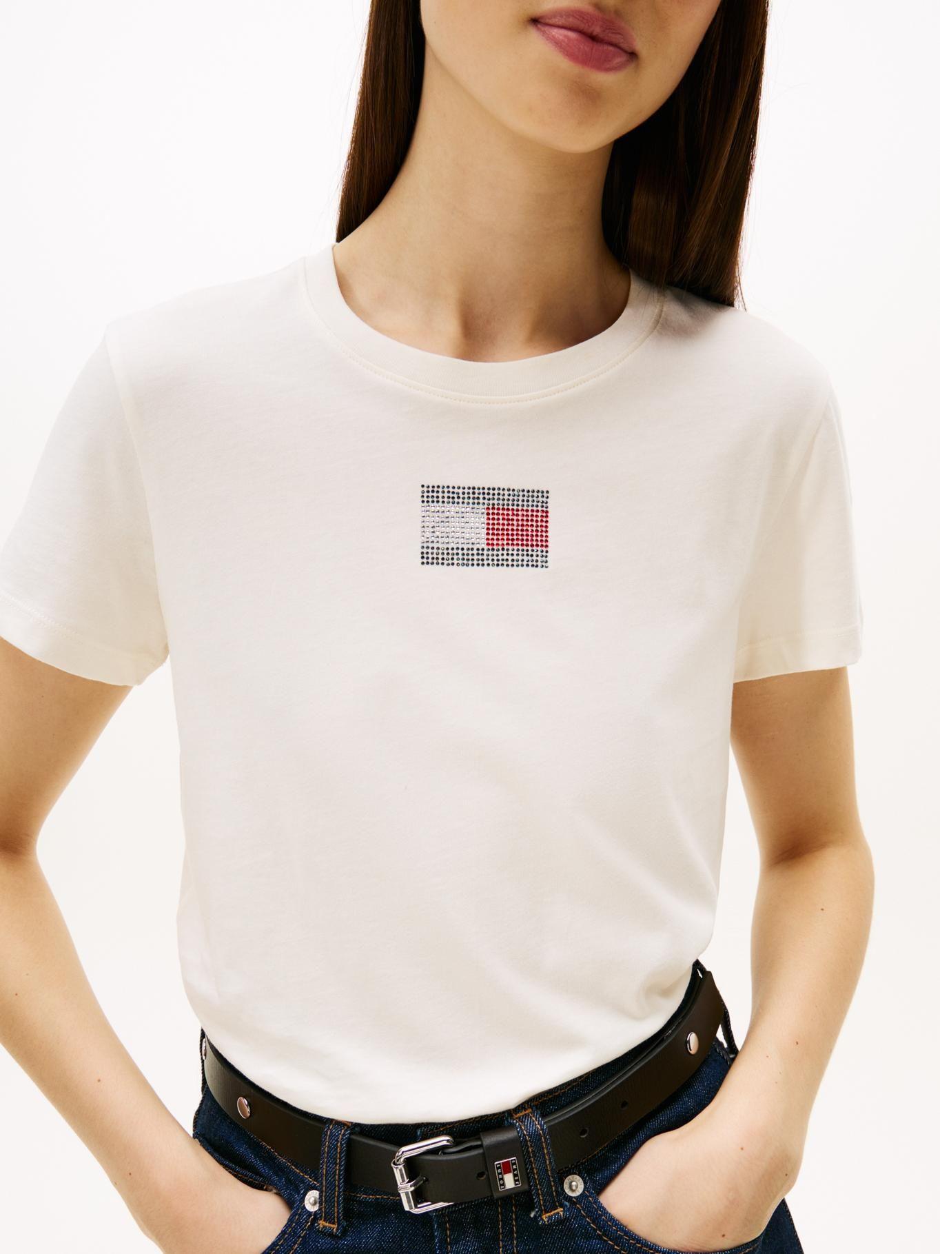 Polera  Con Logo Refular Fit Blanco Tommy Jeans-3