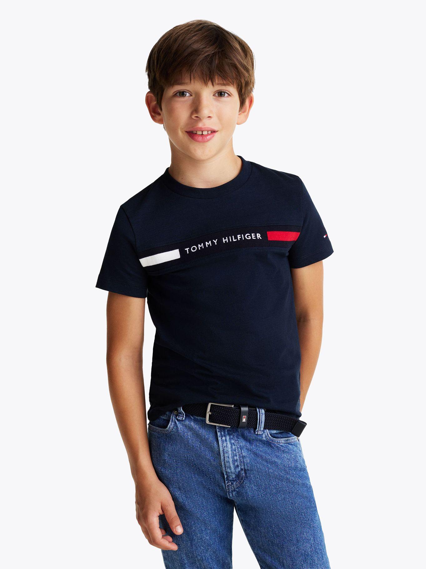 Polera Con Logo Rib Azul Tommy Hilfiger-0