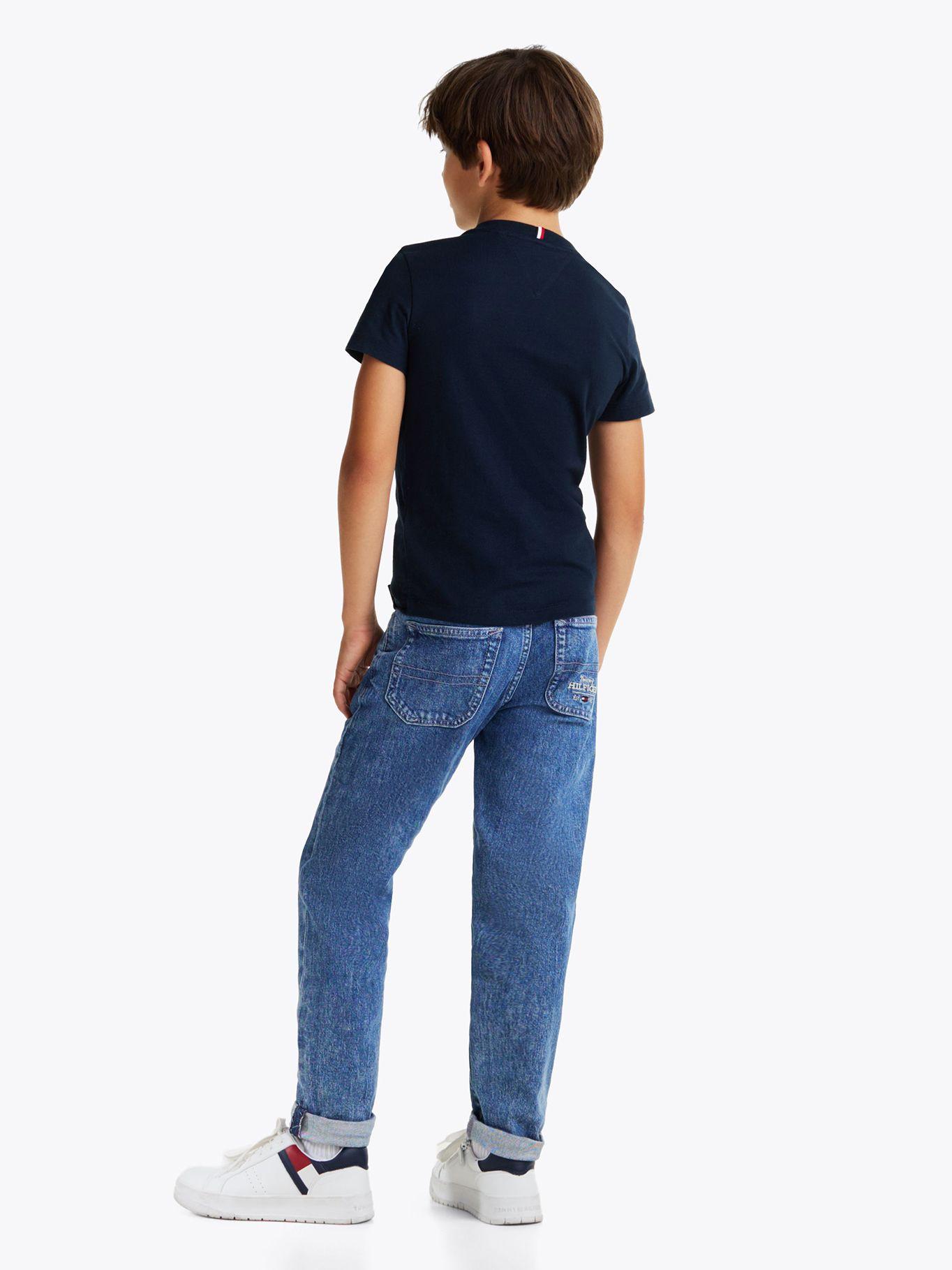 Polera Con Logo Rib Azul Tommy Hilfiger-2