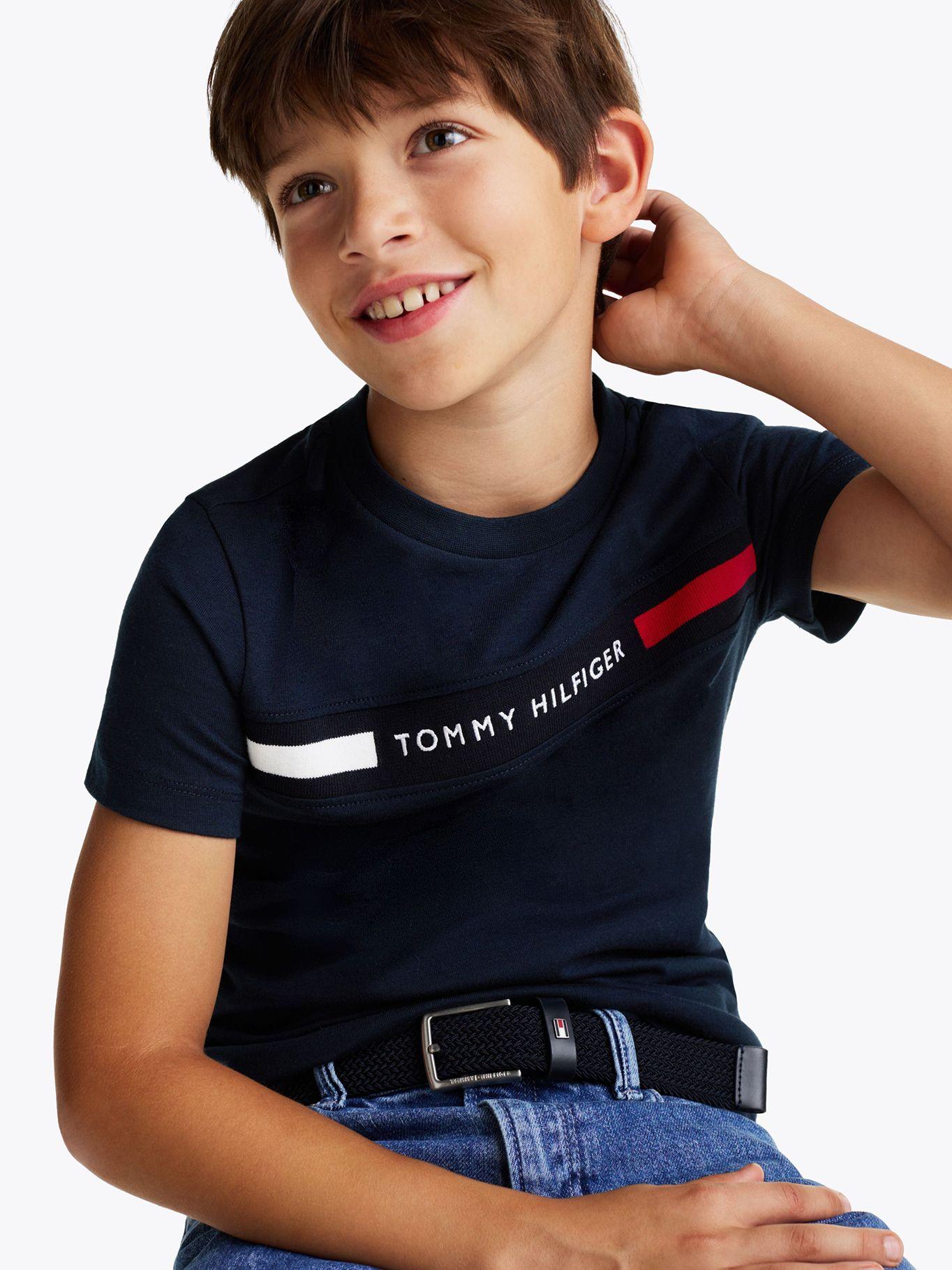 Polera Con Logo Rib Azul Tommy Hilfiger-3