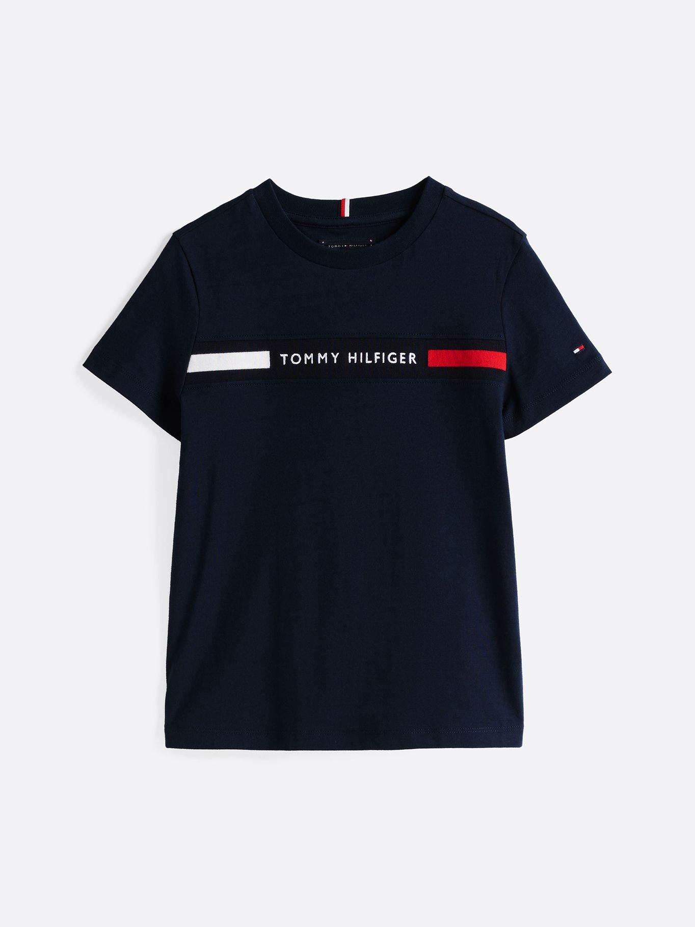 Polera Con Logo Rib Azul Tommy Hilfiger-4