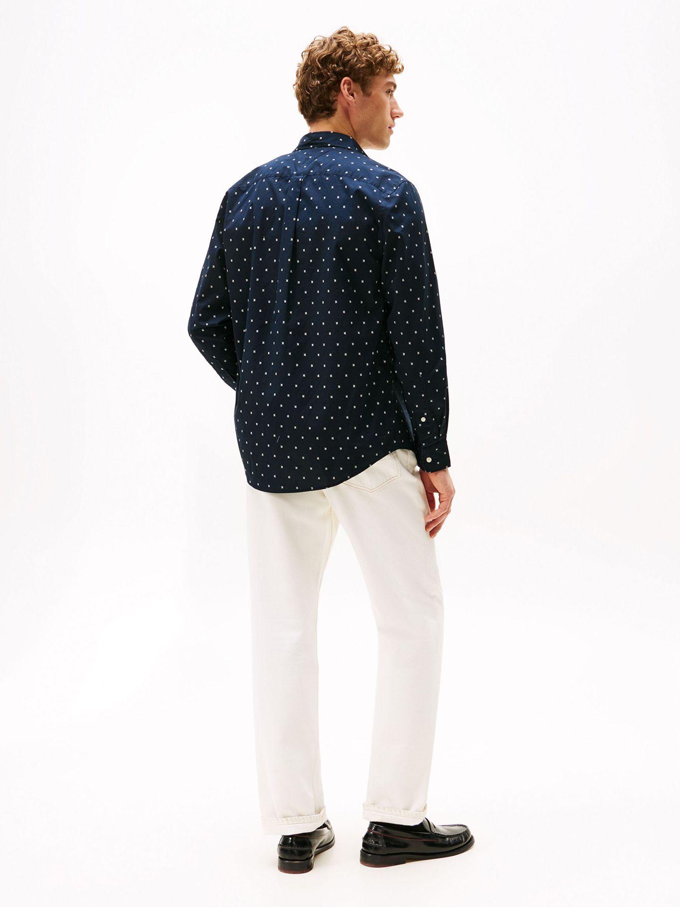 Camisa Small Print Regular Azul Tommy Hilfiger-2