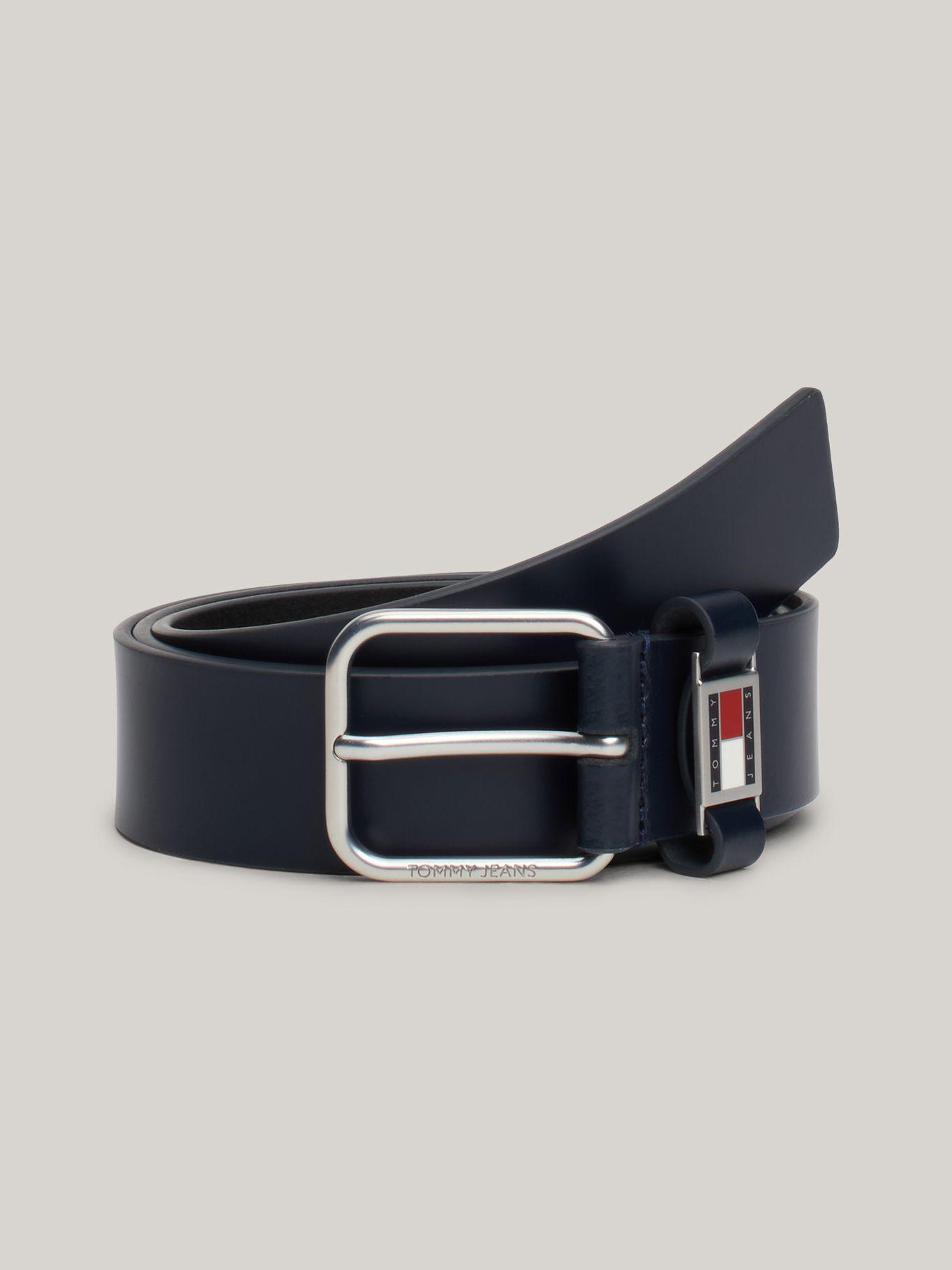 Cinturón Scanton De Cuero Con Logo Azul Tommy Hilfiger-0