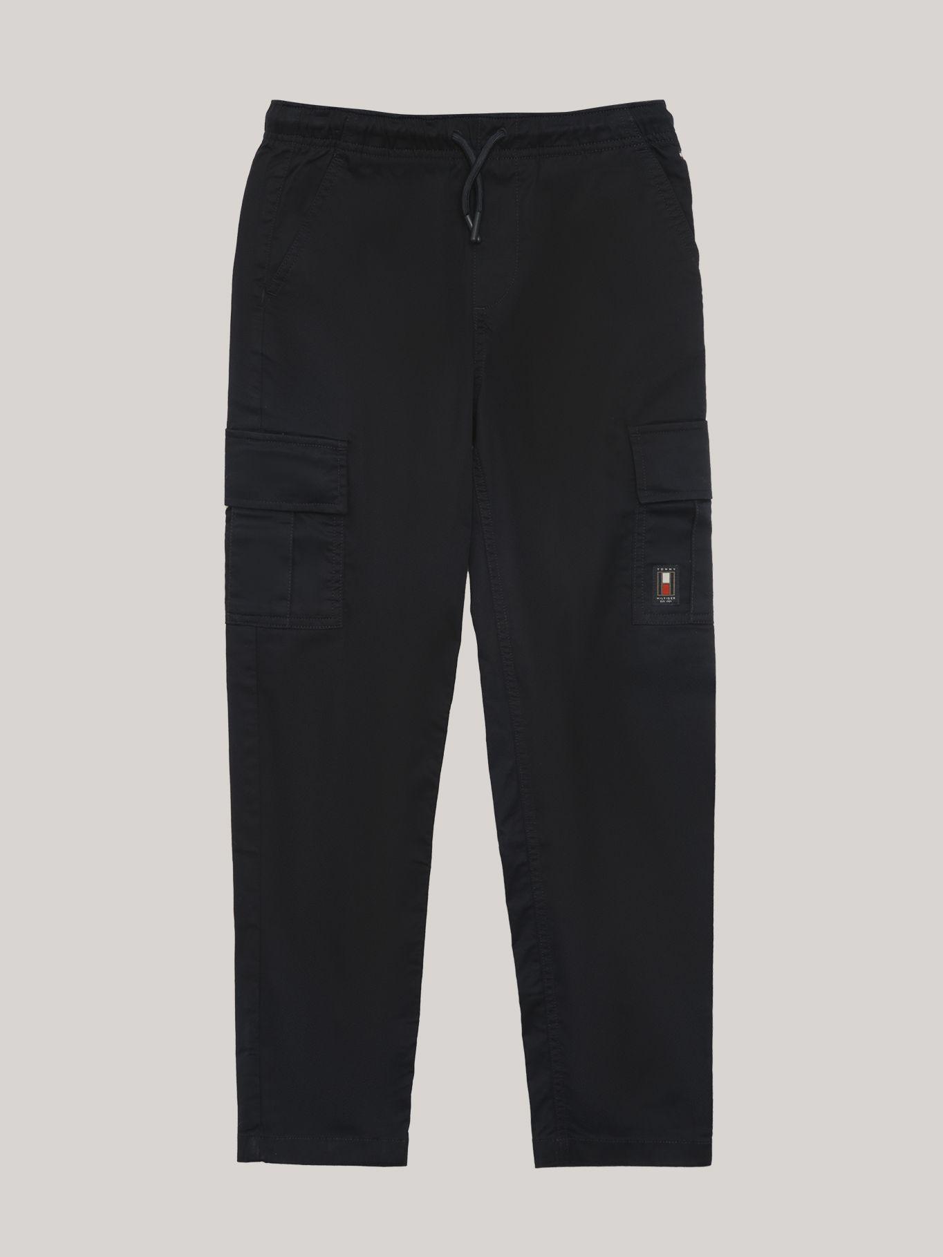 Pantalón Cargo De Algodón Con Logo Azul Tommy Hilfiger-0