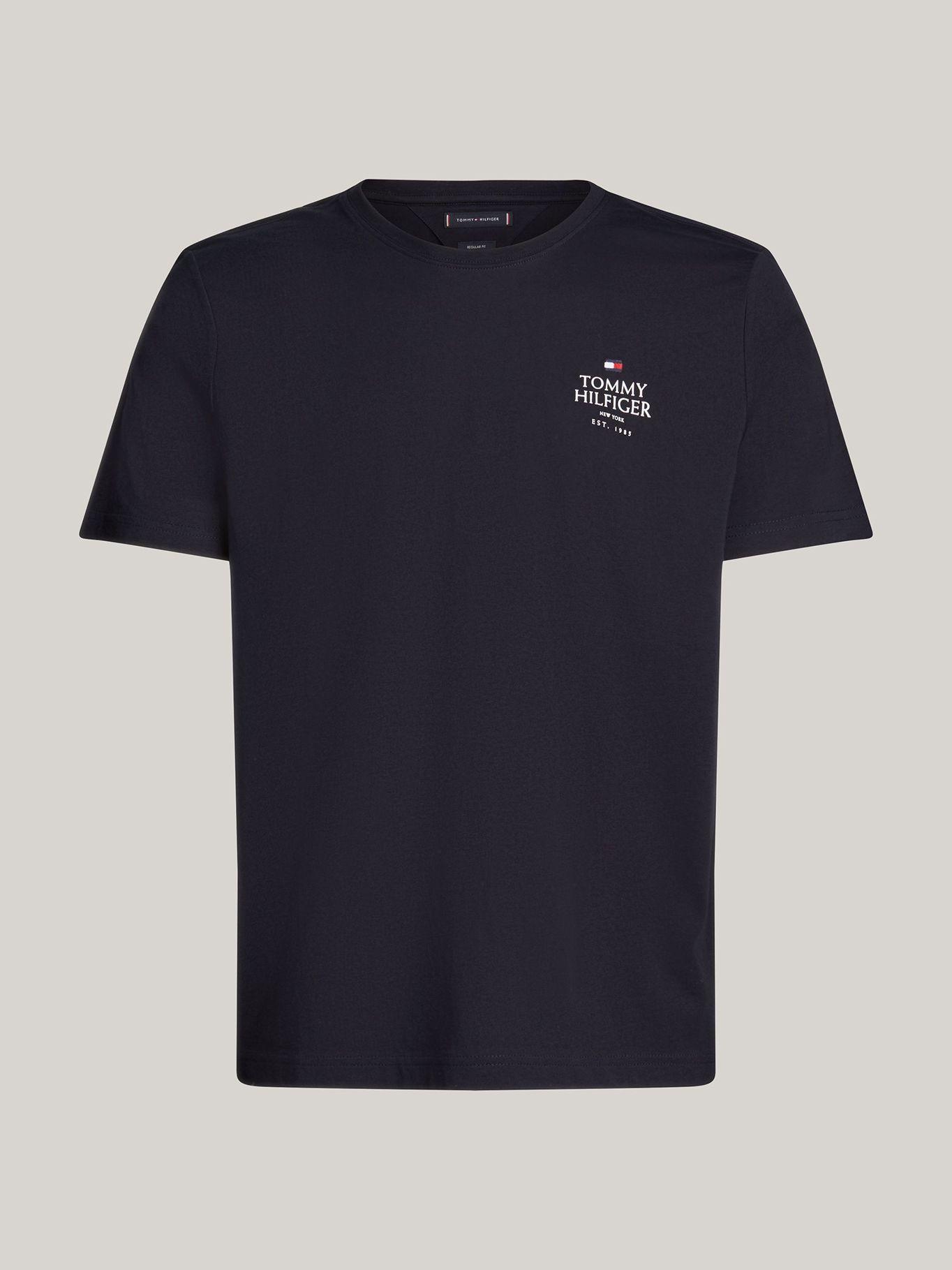 Polera Cuello Redondo Con Logo Azul Tommy Hilfiger-4
