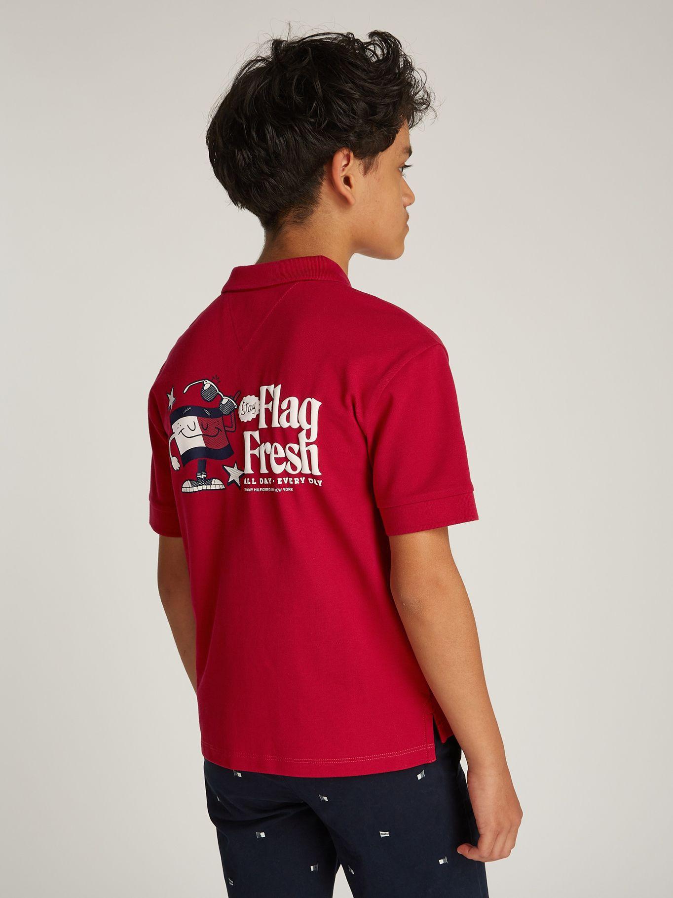 Polo Regular Fit Flag Fun Logo Rojo Tommy Hilfiger-1