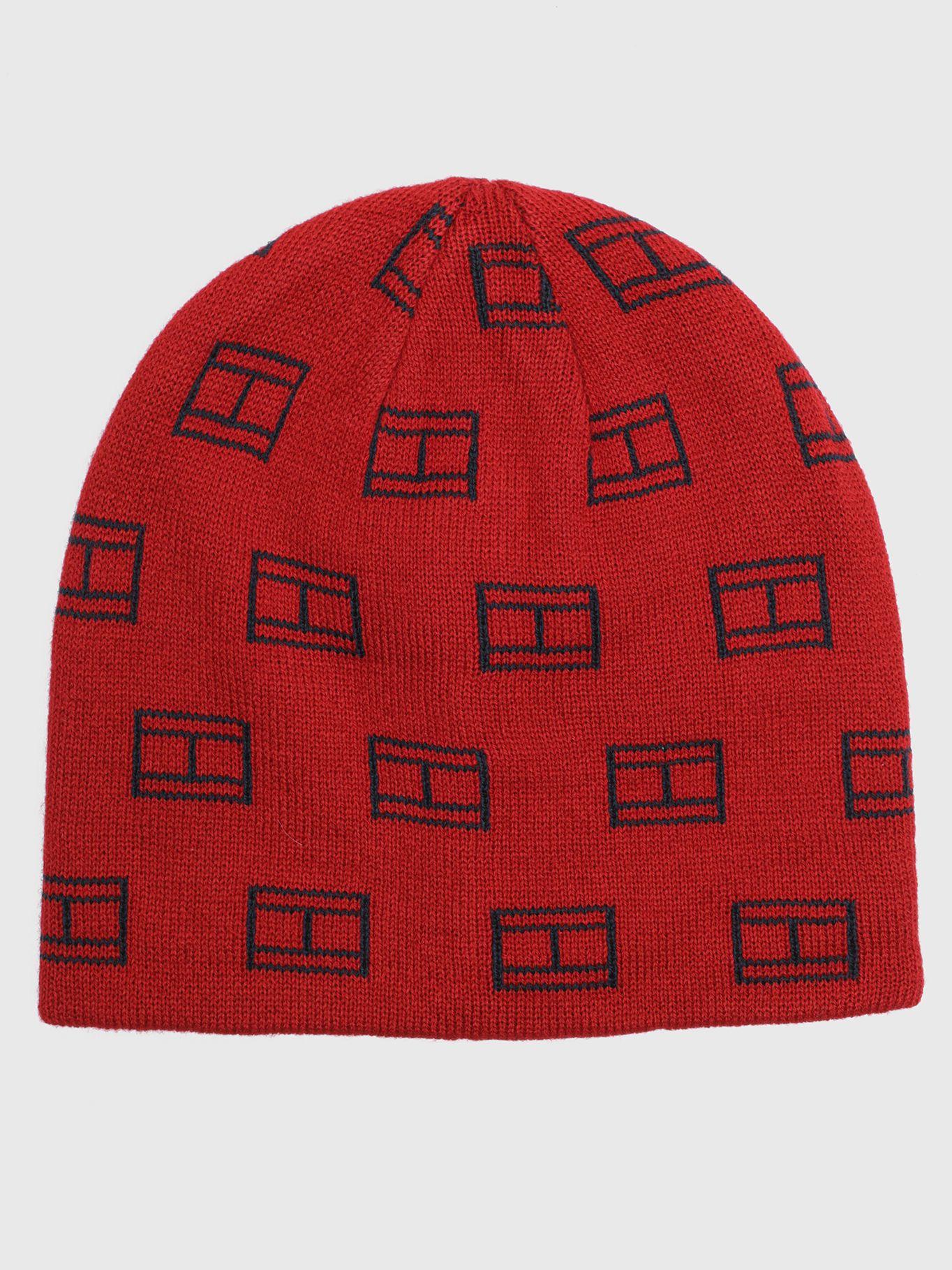 Gorro Beanie Logo Banderas Rojo Tommy Hilfiger-0