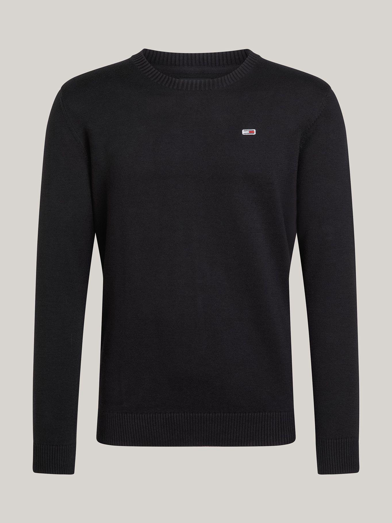 Sweater Essential Slim Fit Con Parche Negro Tommy Jeans-4