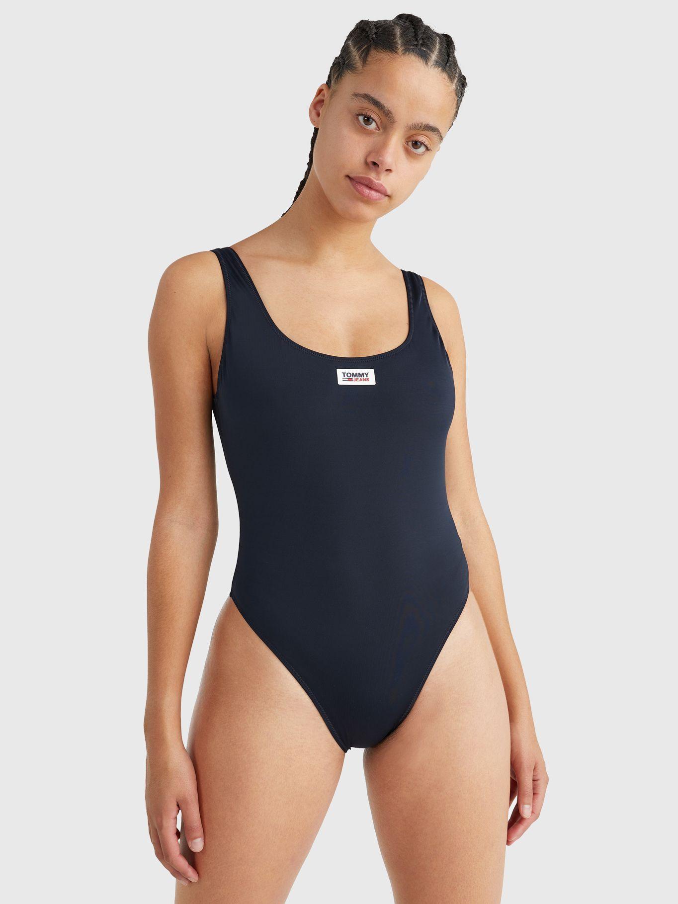 Traje De Baño Con Escote Redondo Azul Tommy Hilfiger-0