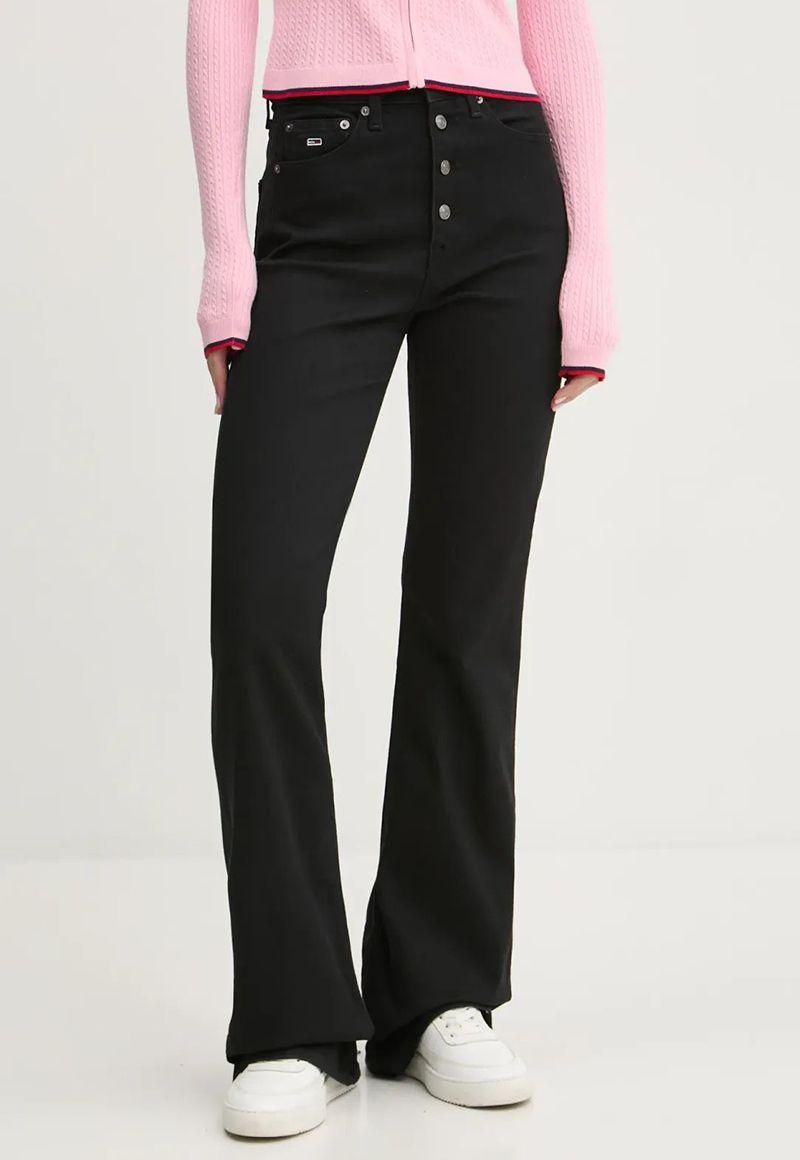 Jeans Sylvia Flare Fit Con Logo Gris Tommy Jeans-1