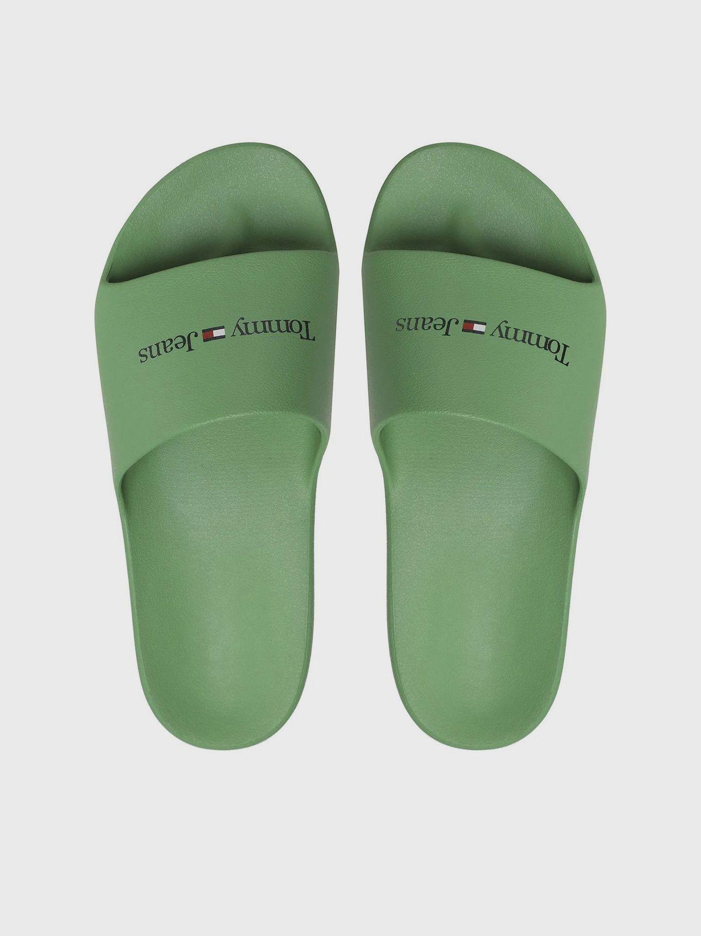 Sandalias Basic Con Logo Verde Tommy Hilfiger-2
