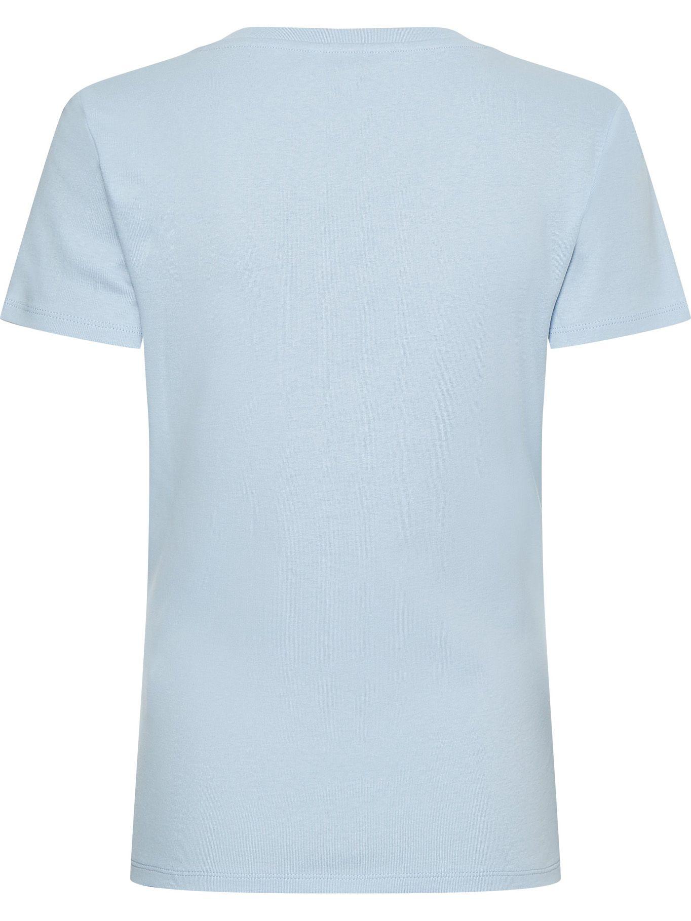 Polera Basica Solid V-Neck Slim  Celeste Tommy Hilfiger-1