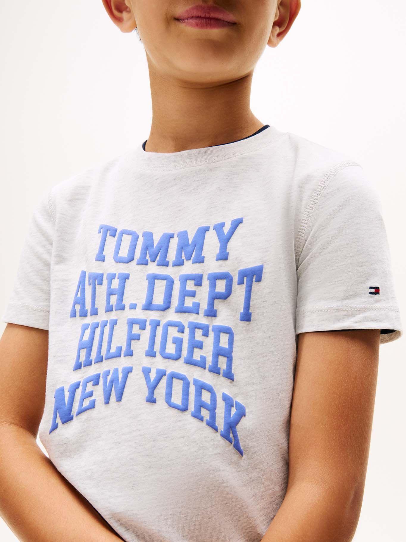 Polera Con Logo Varsity Gris Tommy Hilfiger-3