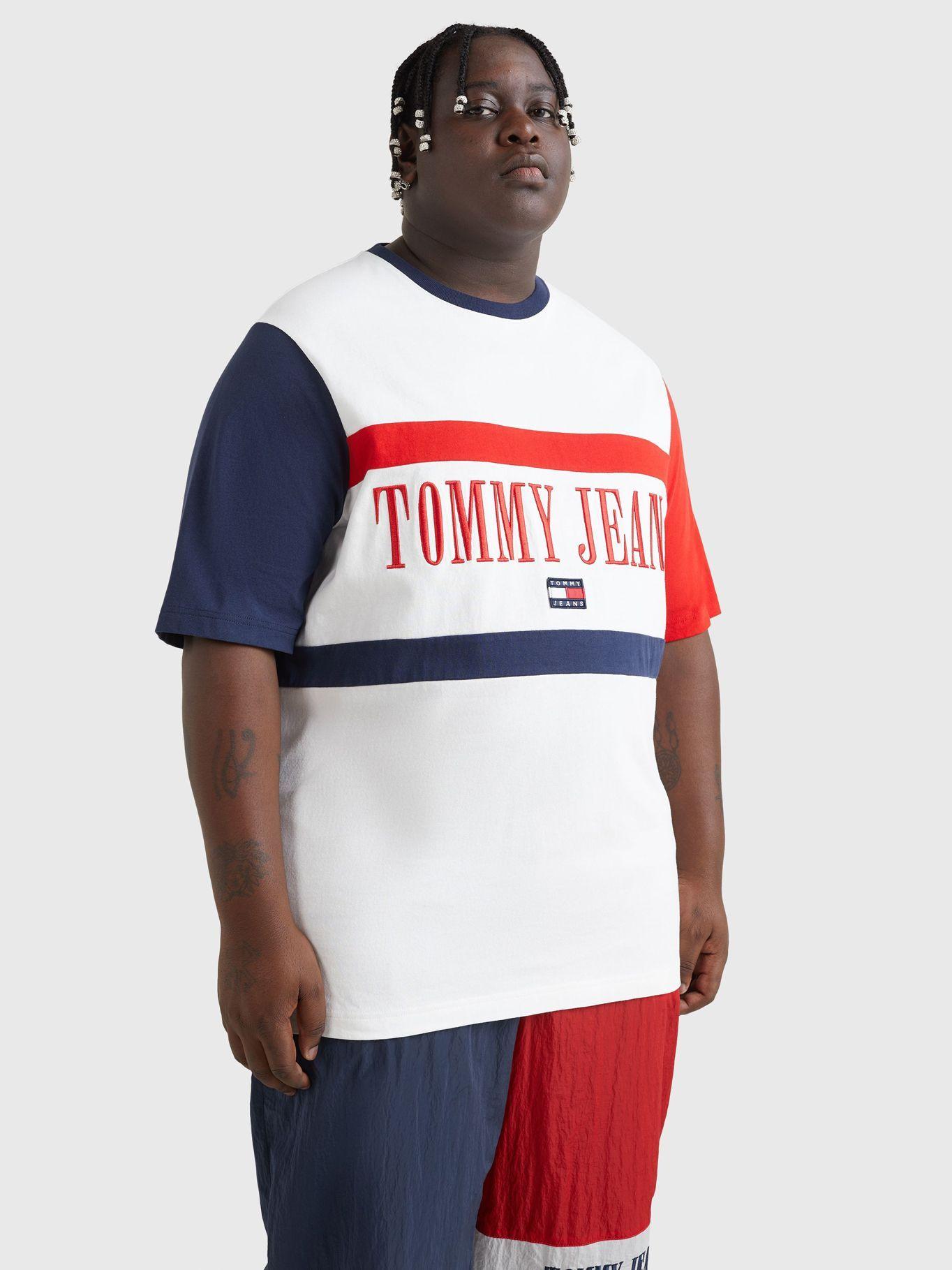 Polera Plus Archive Block Logo Blanco Tommy Jeans-0