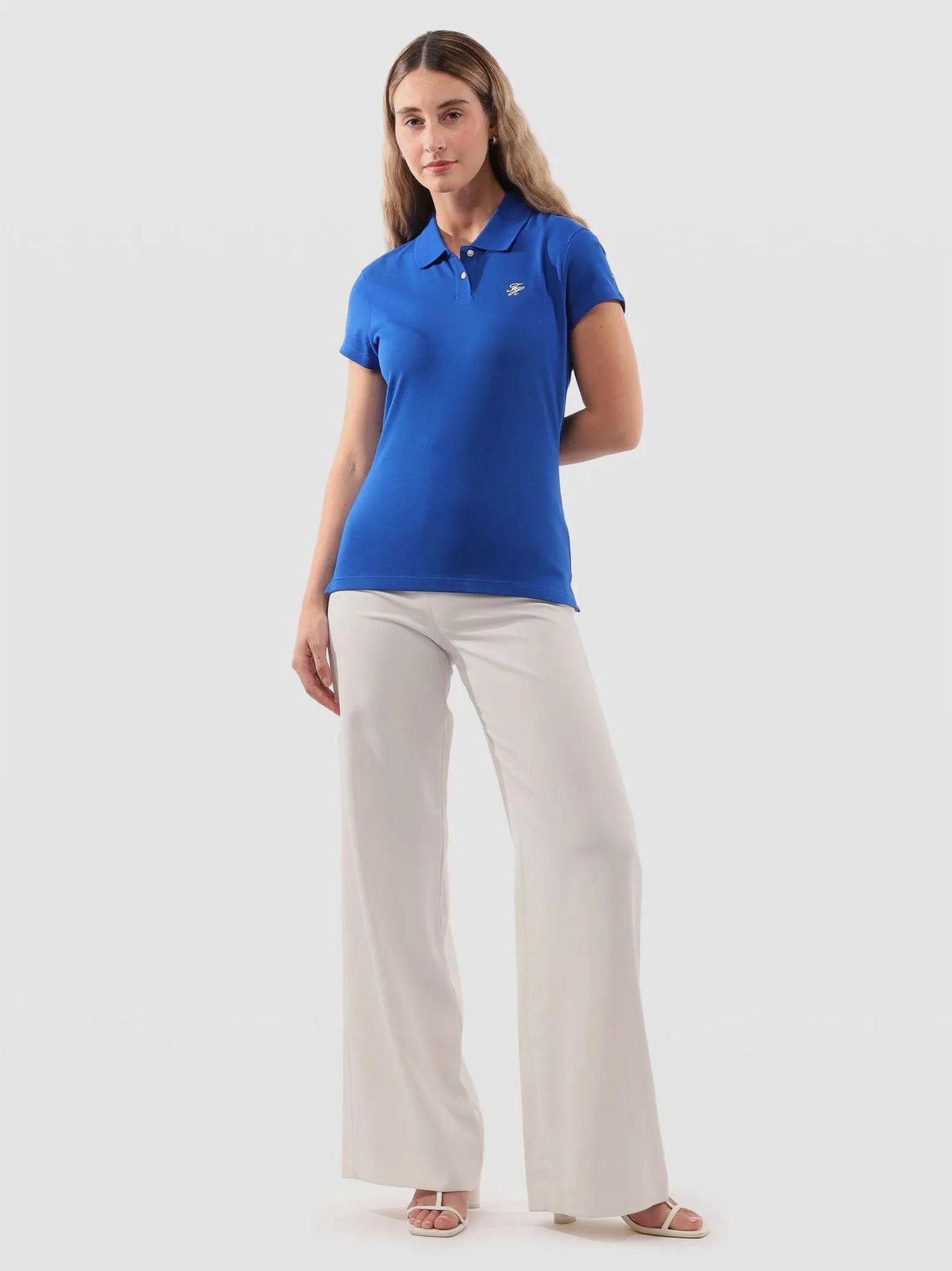 Polo Slim Fit Con-Logo Script Azul Tommy Hilfiger-1