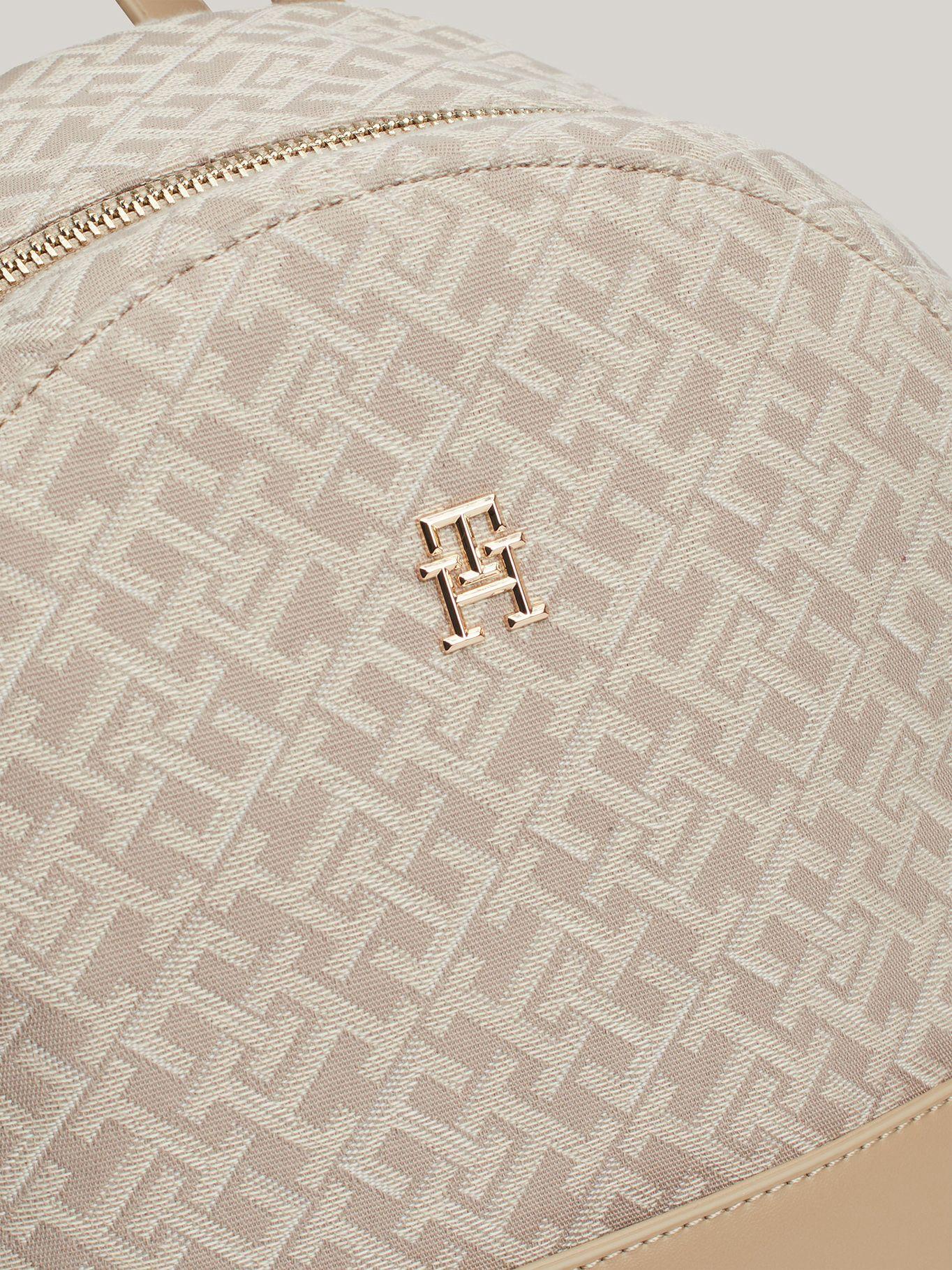 Mochila Jacquard Con Monogram Beige Tommy Hilfiger-3