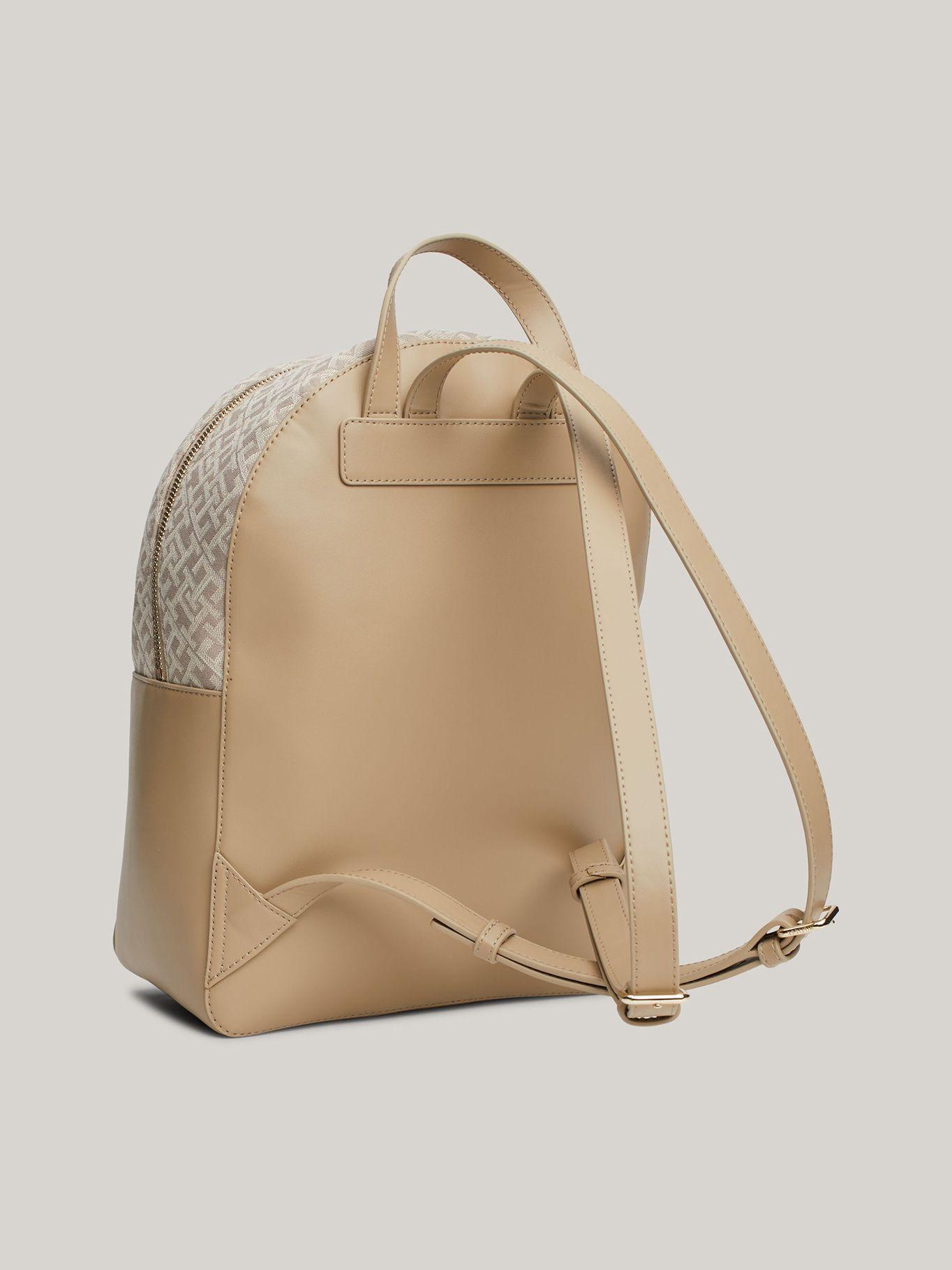 Mochila Jacquard Con Monogram Beige Tommy Hilfiger-4