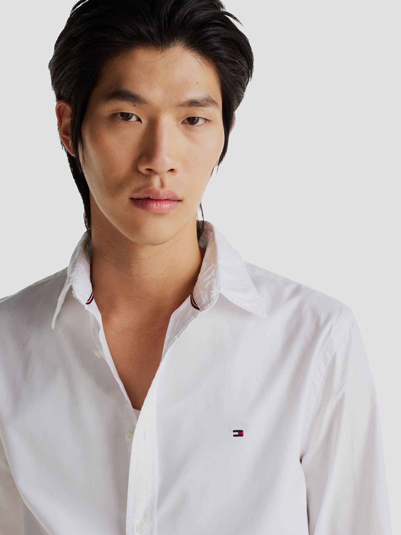 Camisa Flex De Corte Slim Fit Blanco Tommy Hilfiger-3