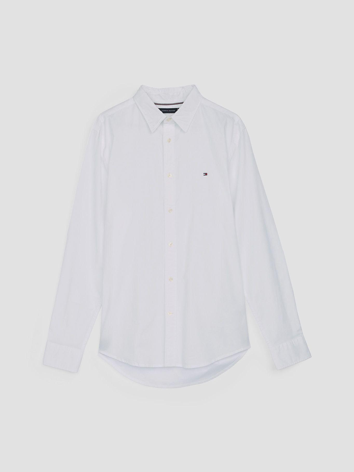 Camisa Flex De Corte Slim Fit Blanco Tommy Hilfiger-4