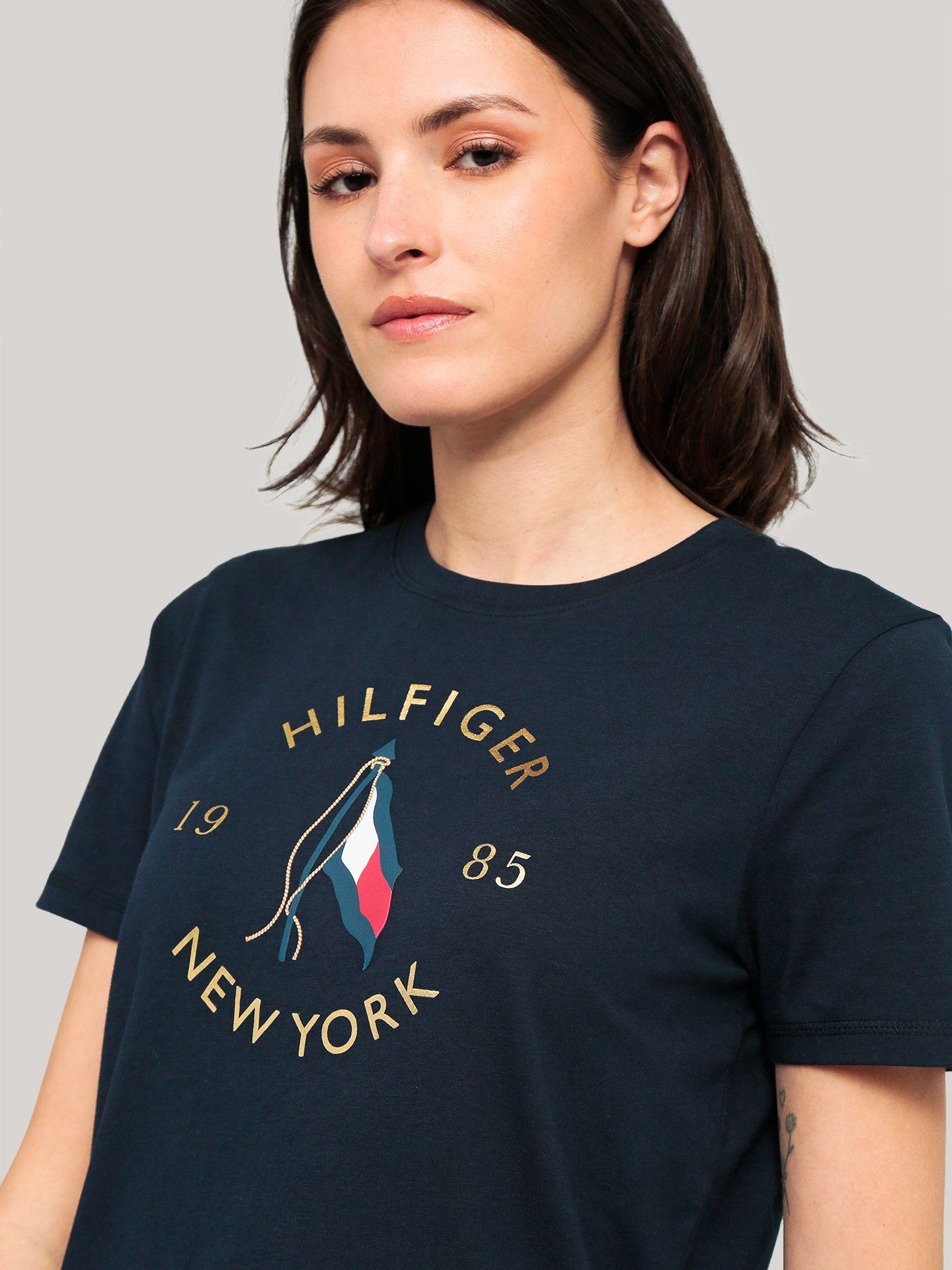 Polera Motion Flag Logo Azul Tommy Hilfiger-4