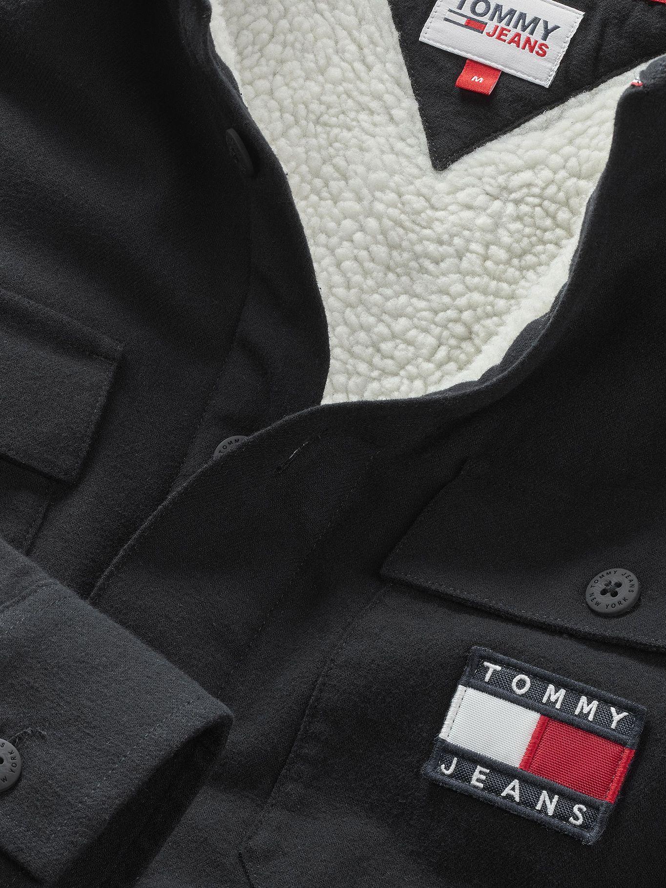 Sobrecamisa Sherpa Con Logo Negro Tommy Jeans-2