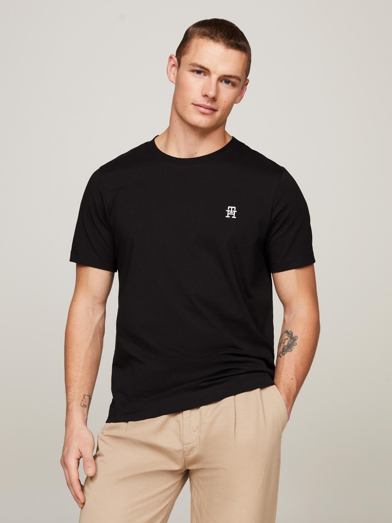 Polera Logo Monogram Regular Fit Negro Tommy Hilfiger-0